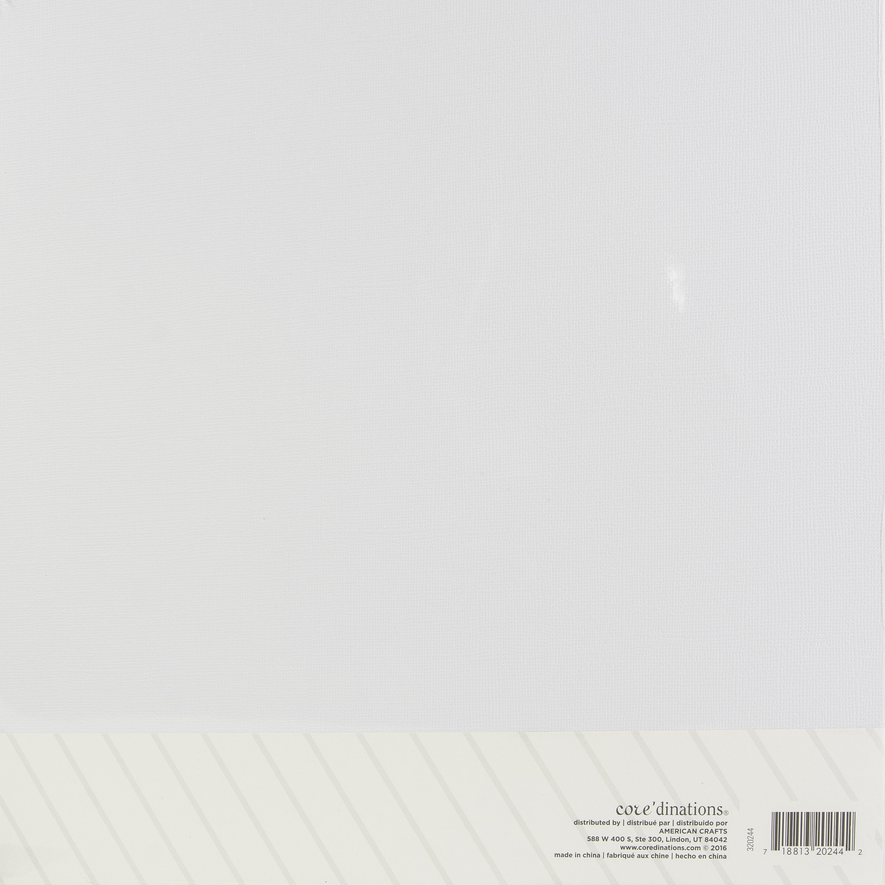 Core'dinations 80lb White Canvas 12x12" Cardstock Value Pack