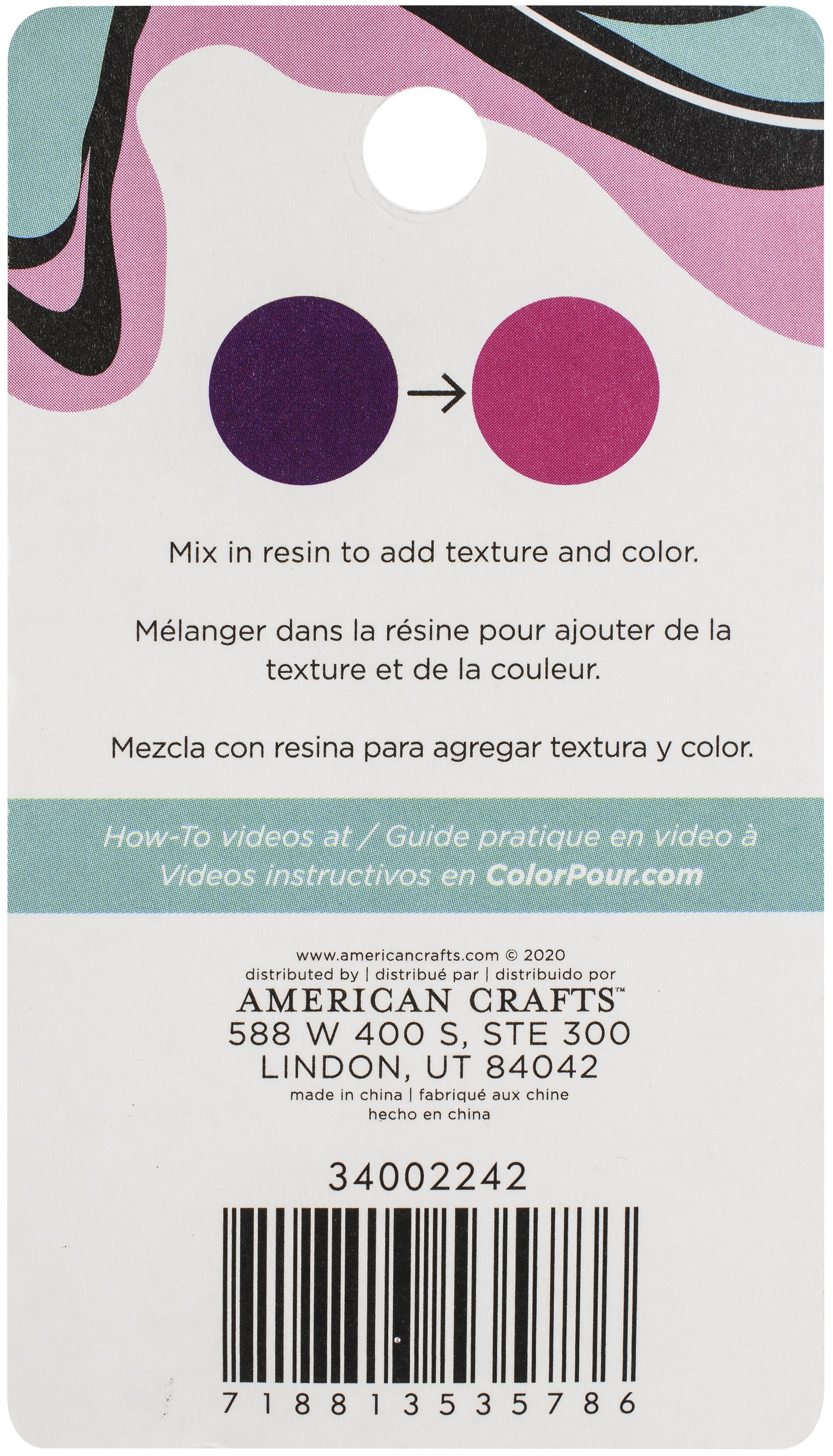 American Crafts Color Pour Resin Mix-Ins-Color Changing Glitter 4/Pkg 