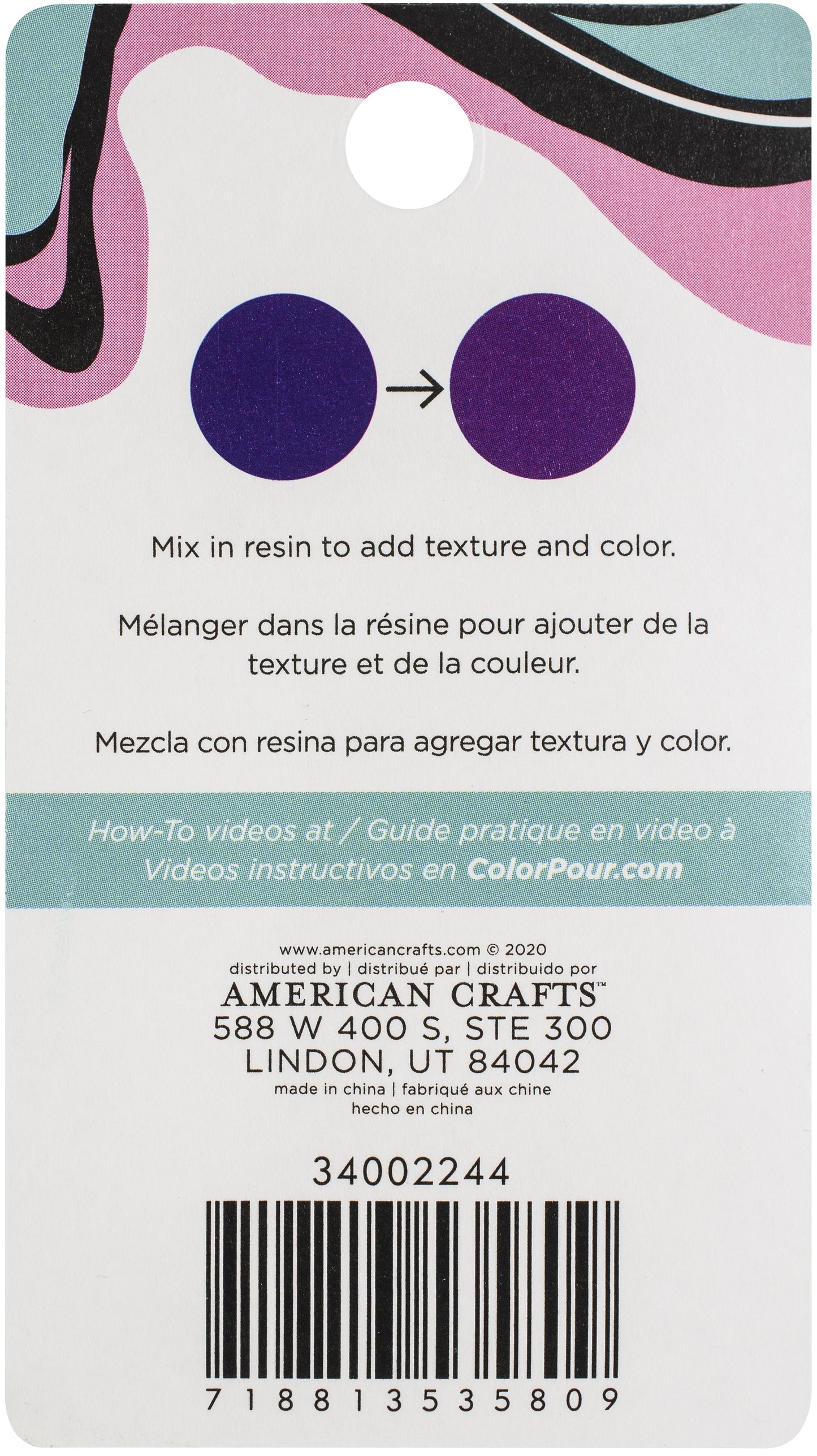 American Crafts Color Pour Thermal Powder 12oz-Blue To Purple