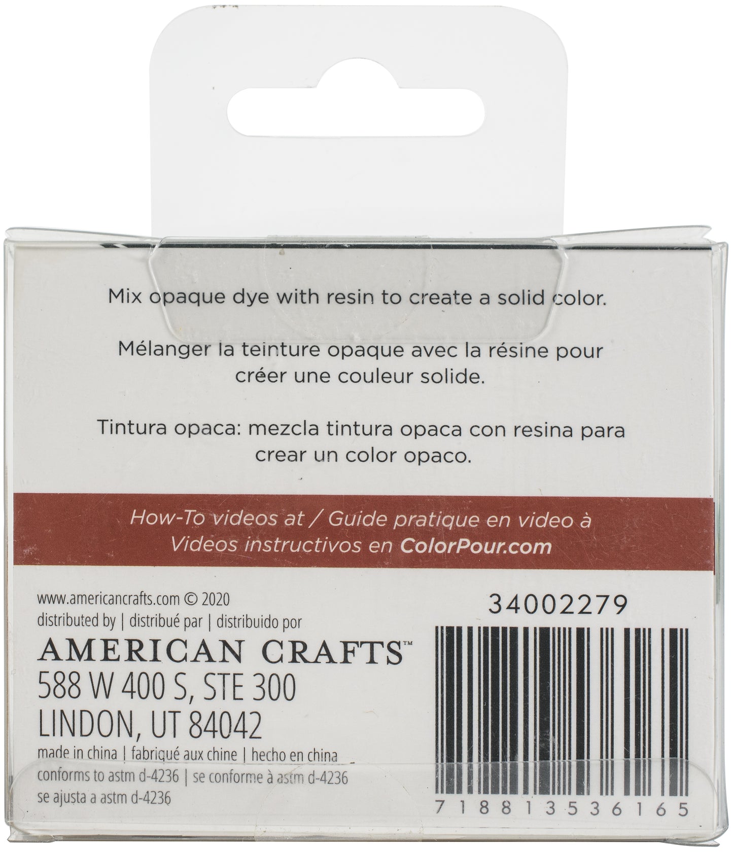 American Crafts Color Pour Resin .3oz 3/Pkg-Opaque - Holiday