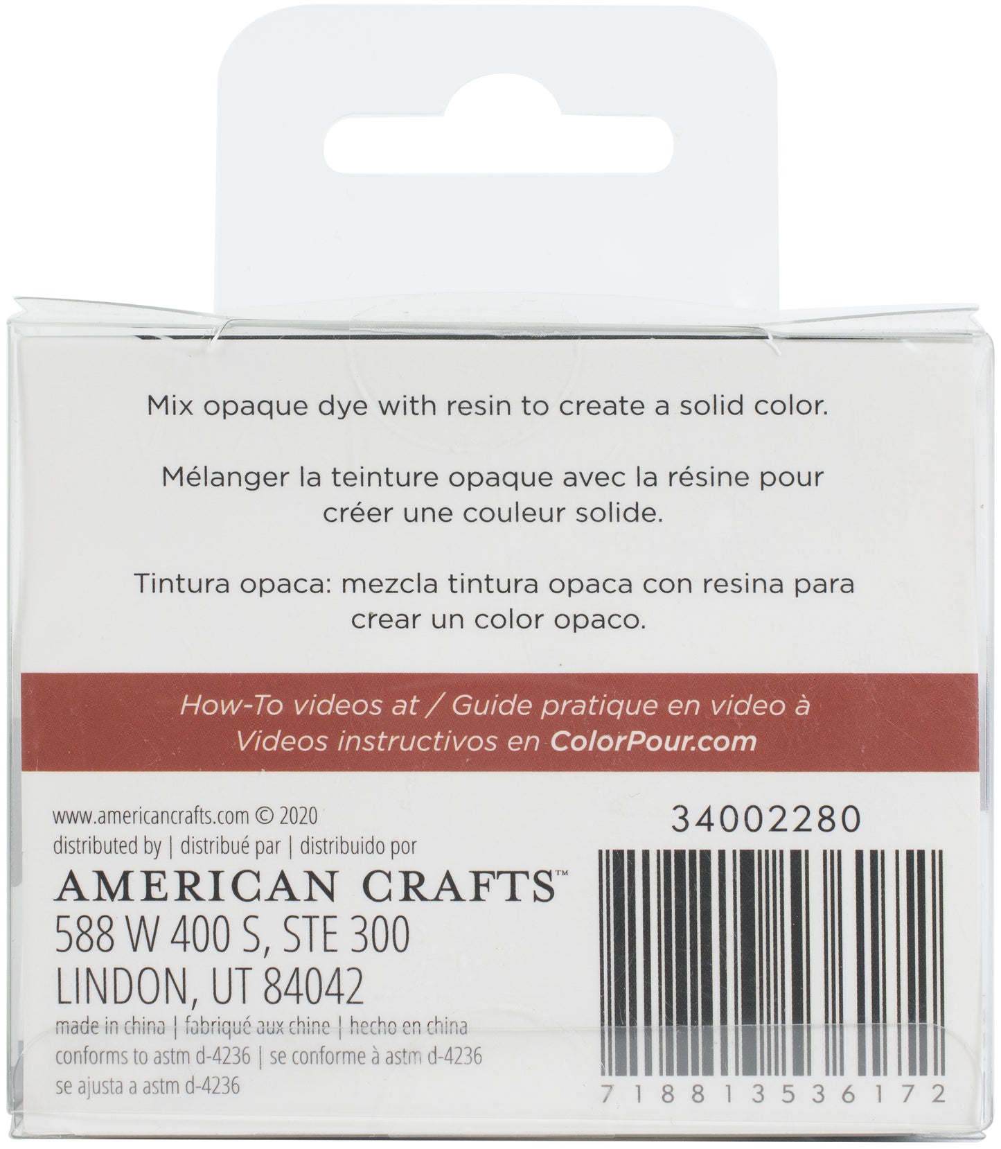 American Crafts Color Pour Resin .3oz 4/Pkg-Opaque - Winter