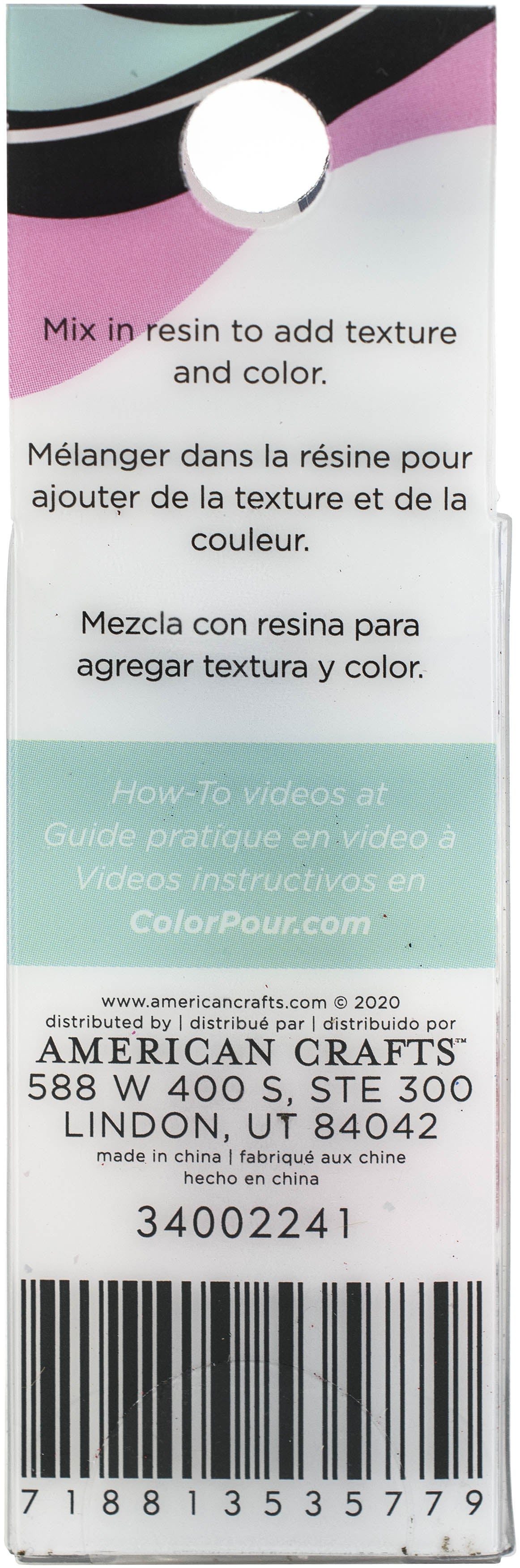 American Crafts Color Pour Resin Mix-Ins-Foil Flakes - Primary 4/Pkg 
