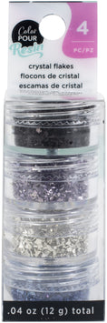 Load image into Gallery viewer, American Crafts Color Pour Mix-Ins 4/Pkg-Crystal Flakes - Galaxy
