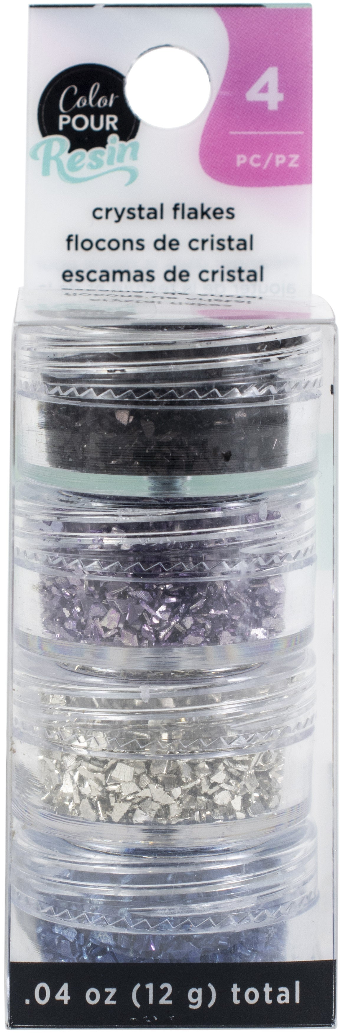 American Crafts Color Pour Mix-Ins 4/Pkg-Crystal Flakes - Galaxy