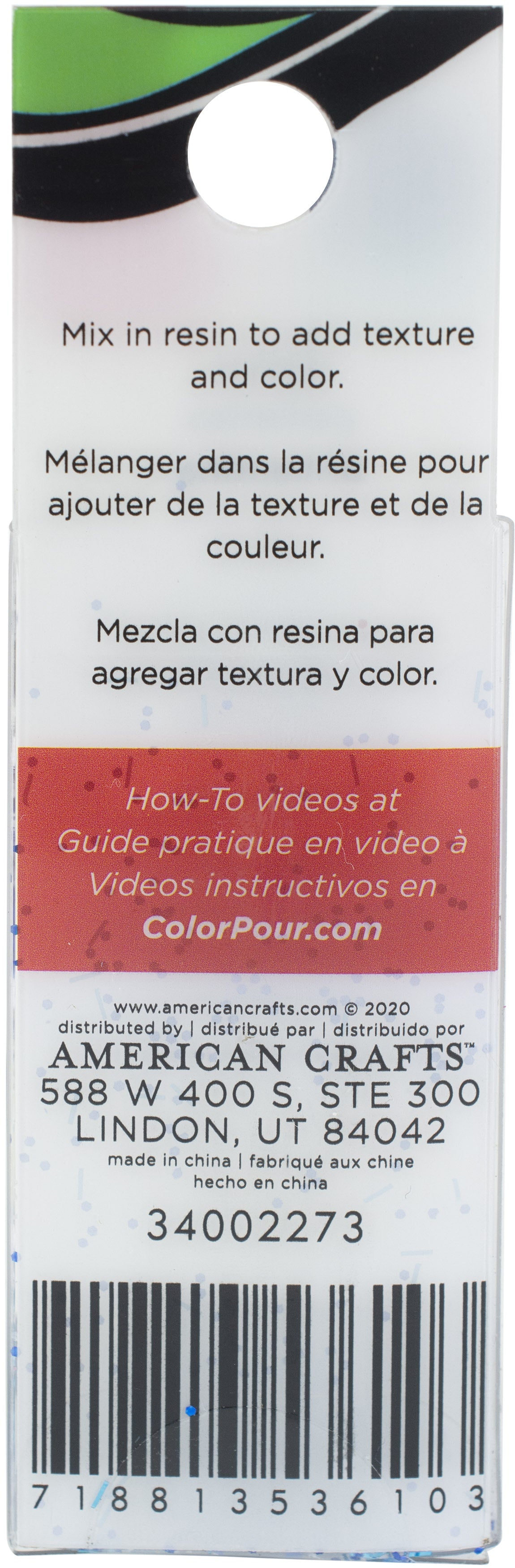 American Crafts Color Pour Mix-Ins 4/Pkg-Winter Glitter