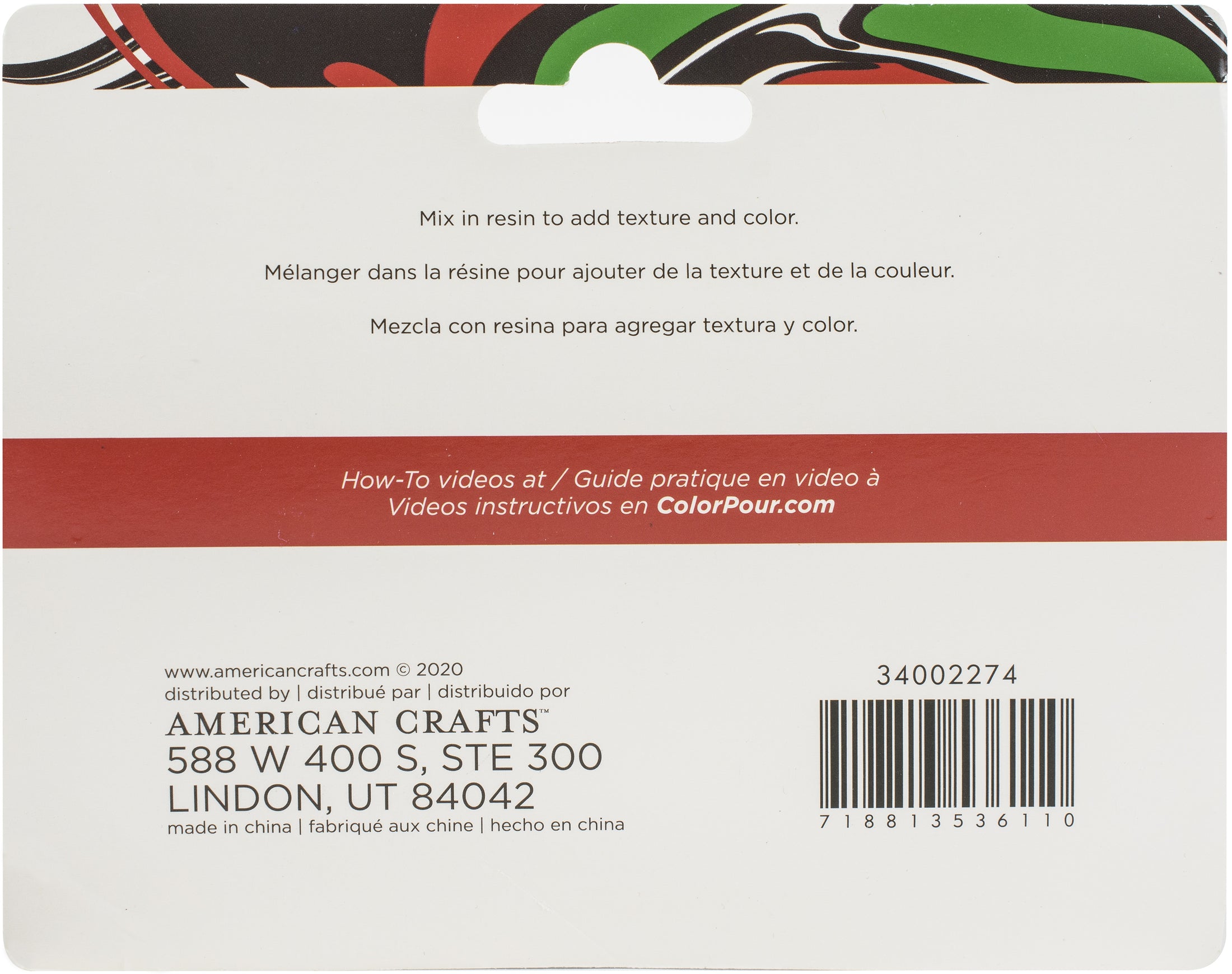 American Crafts Color Pour Mix-Ins 4/Pkg-Holiday Clay Confetti