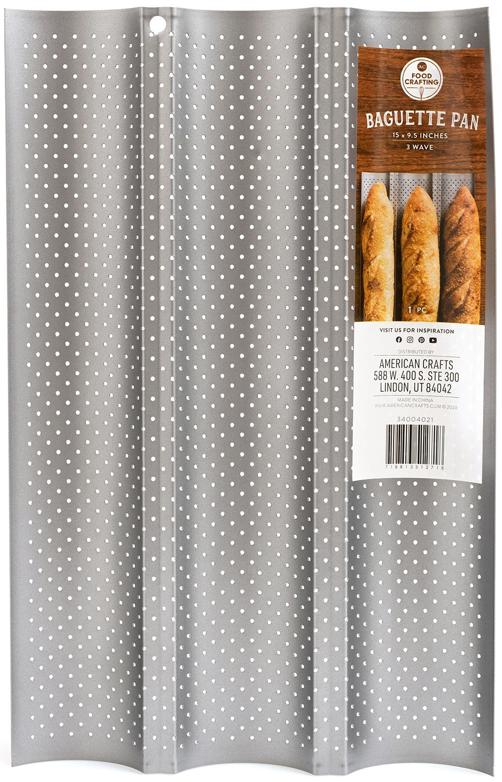 AC Food Crafting Baguette Pan-Holds 3 Loaves