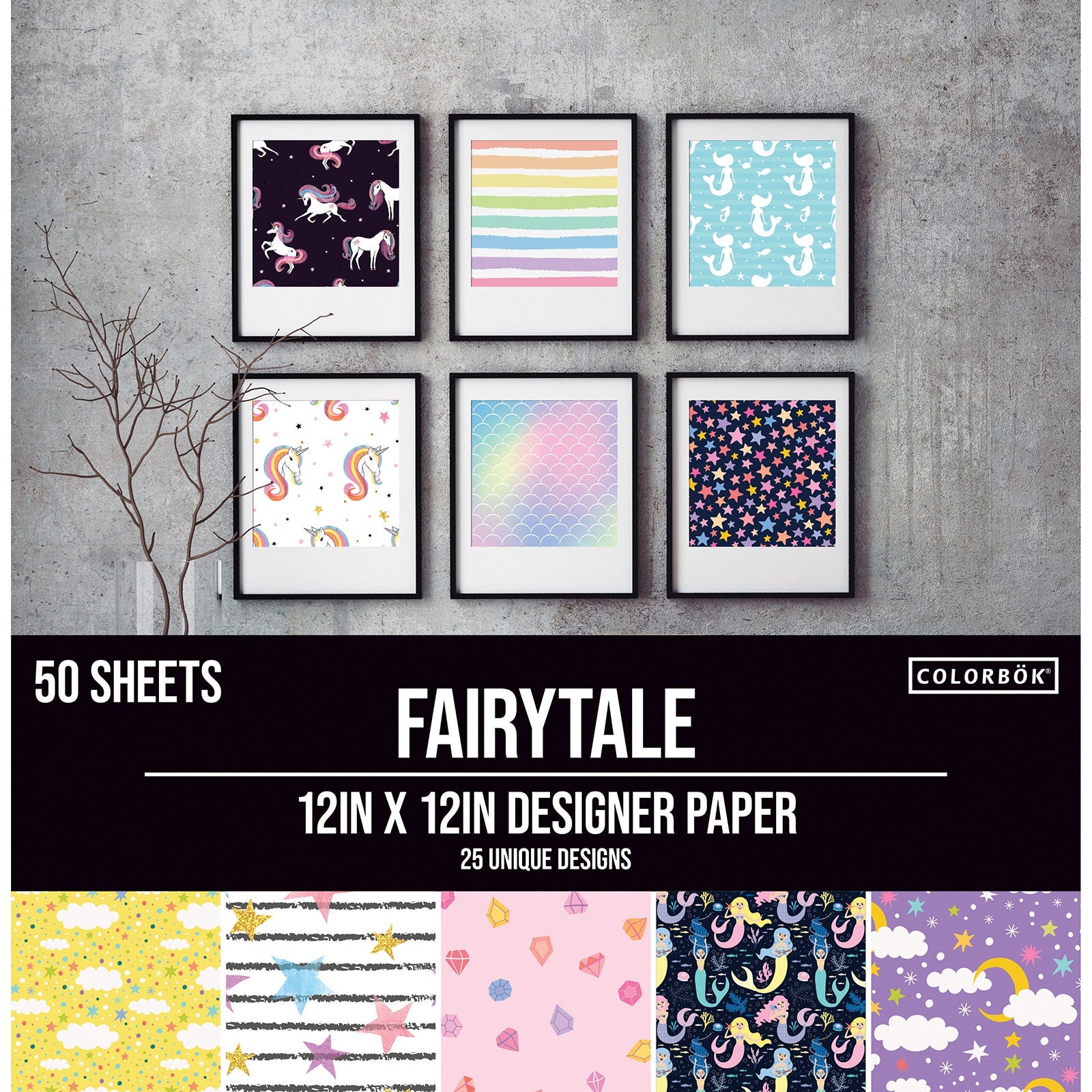 Colorbok Designer Fairy Tale 12x12" Paper Pack