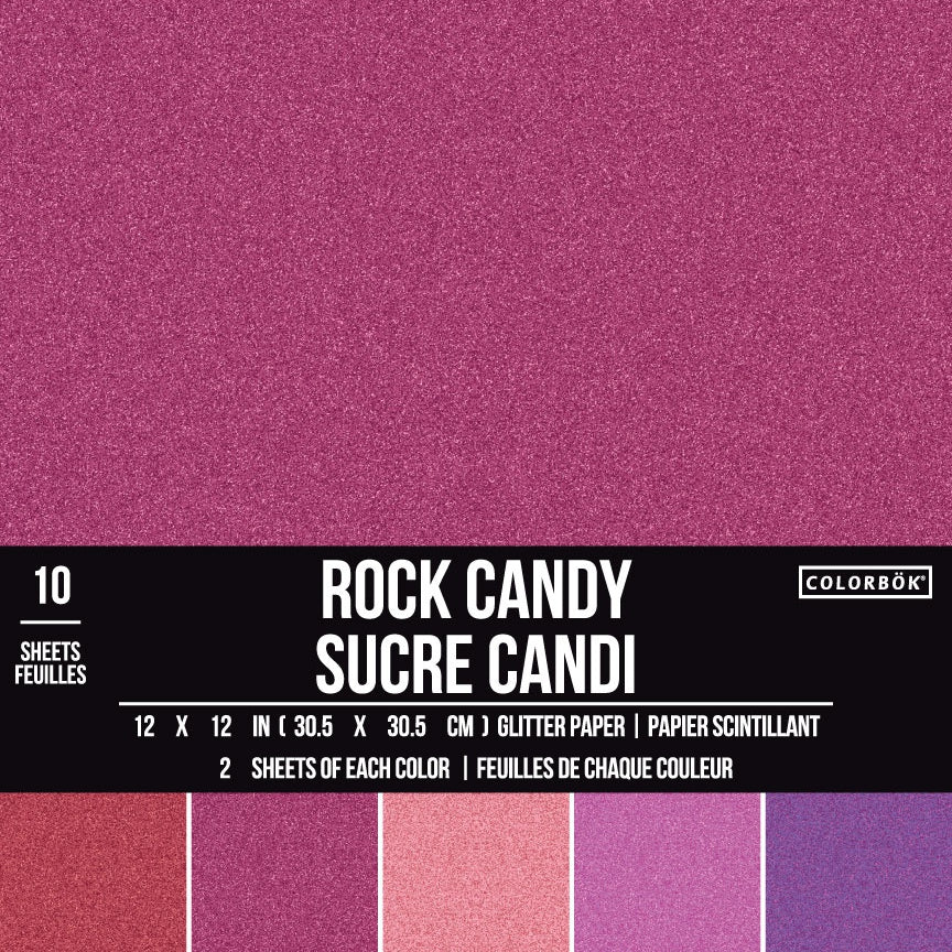 Colorbok Glitter Rock 12x12" Specialty  Paper Pack