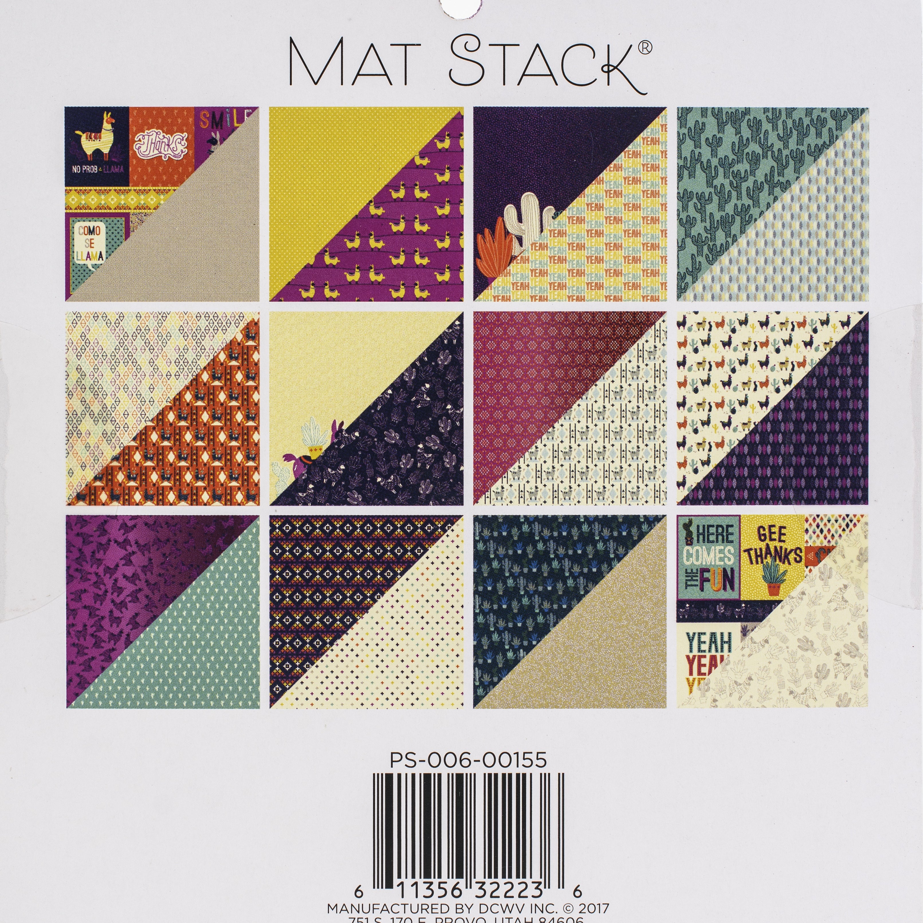 DCWV No Prob Llama 6x6" Specialty Card Stack