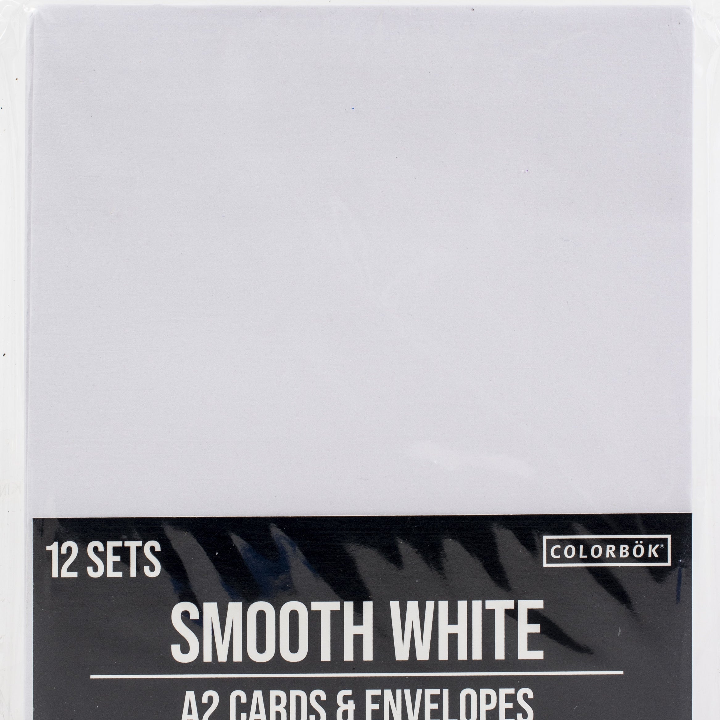 Colorbok A2 Cards W/Envelopes (4.375"X5.75") 12 Pack-Smooth White