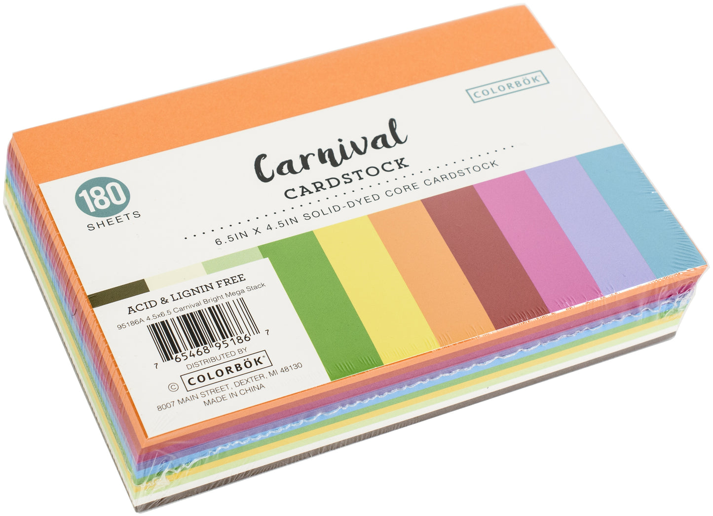 Colorbok Paper 4.5"X6.5" 180/Pkg-Carnival