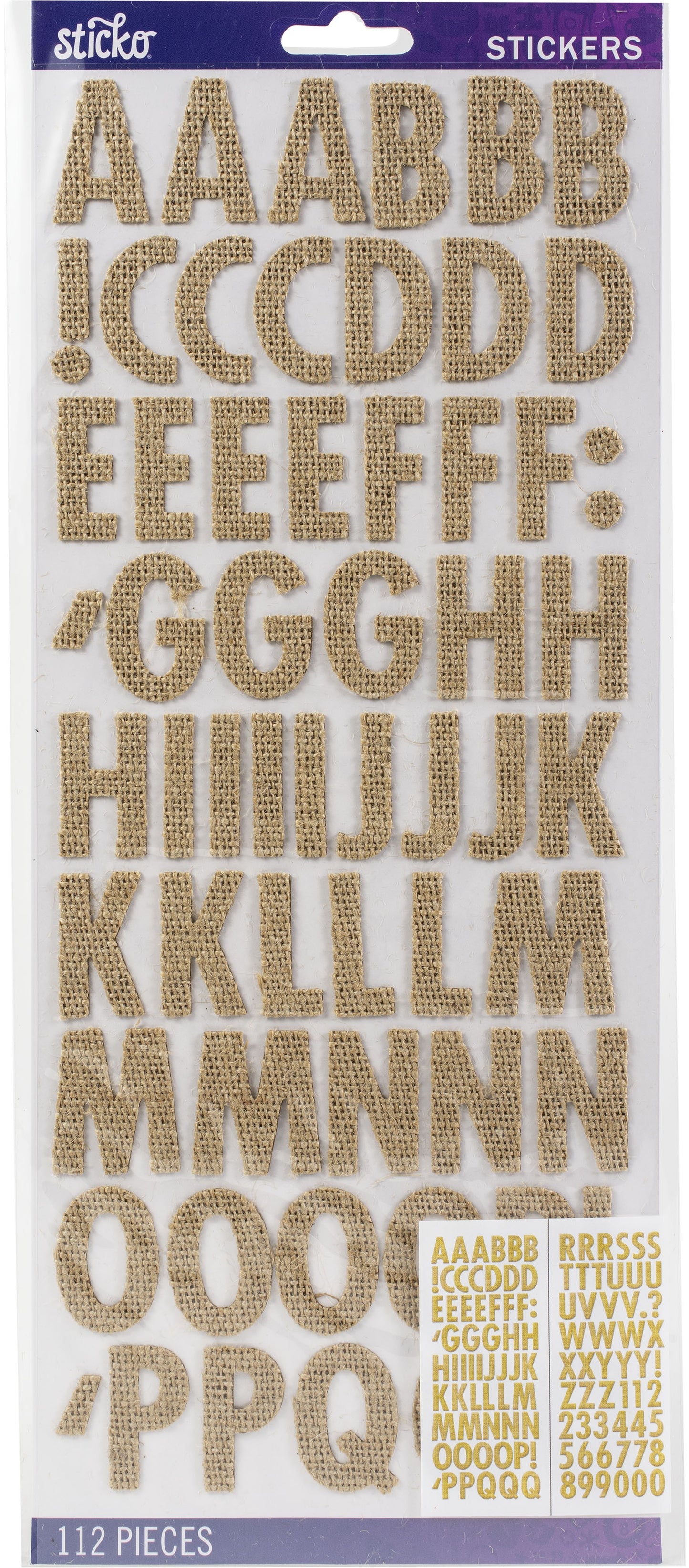 Sticko Alphabet Stickers-Gold Glitter Futura – American Crafts