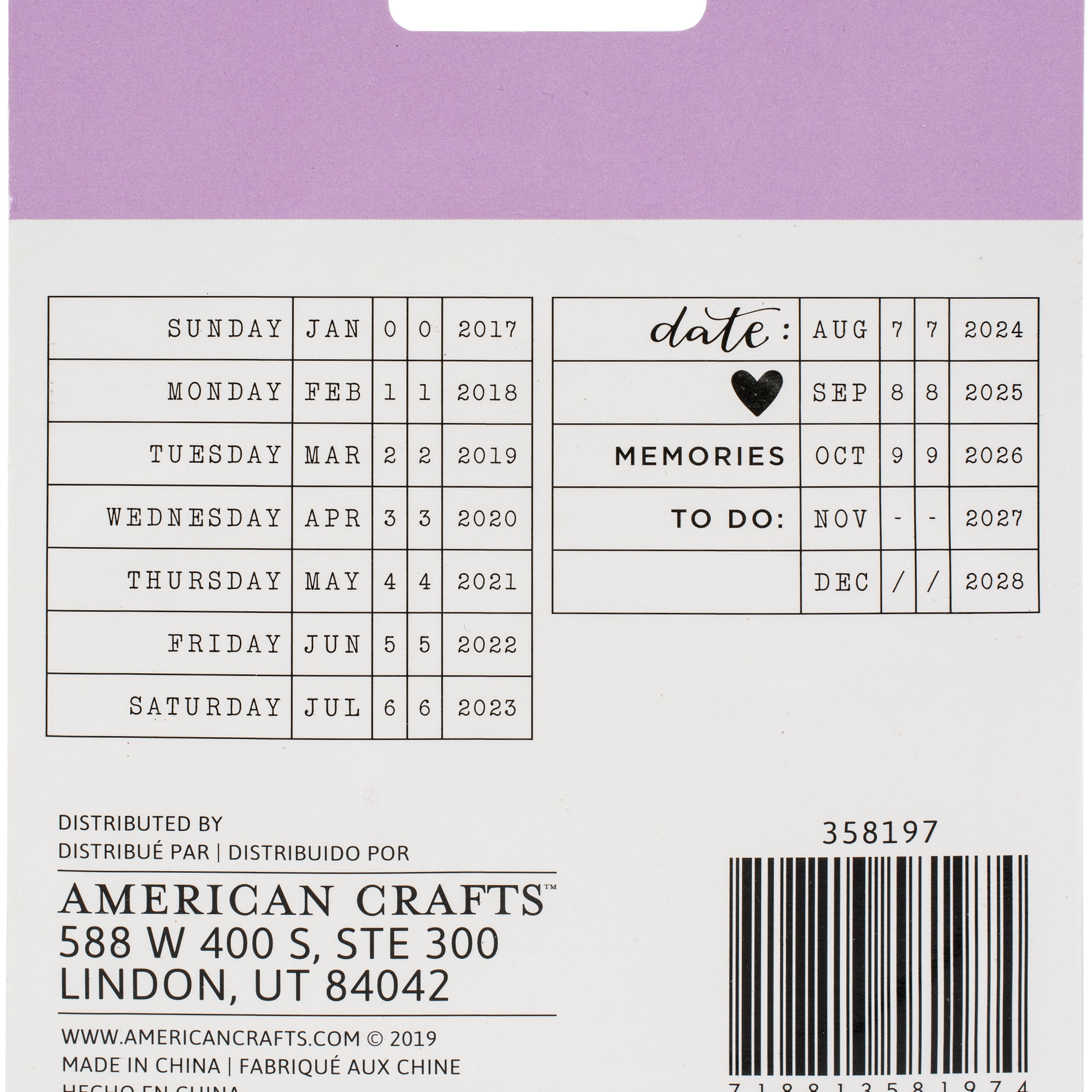 American Crafts Journal Studio Stamp-Date