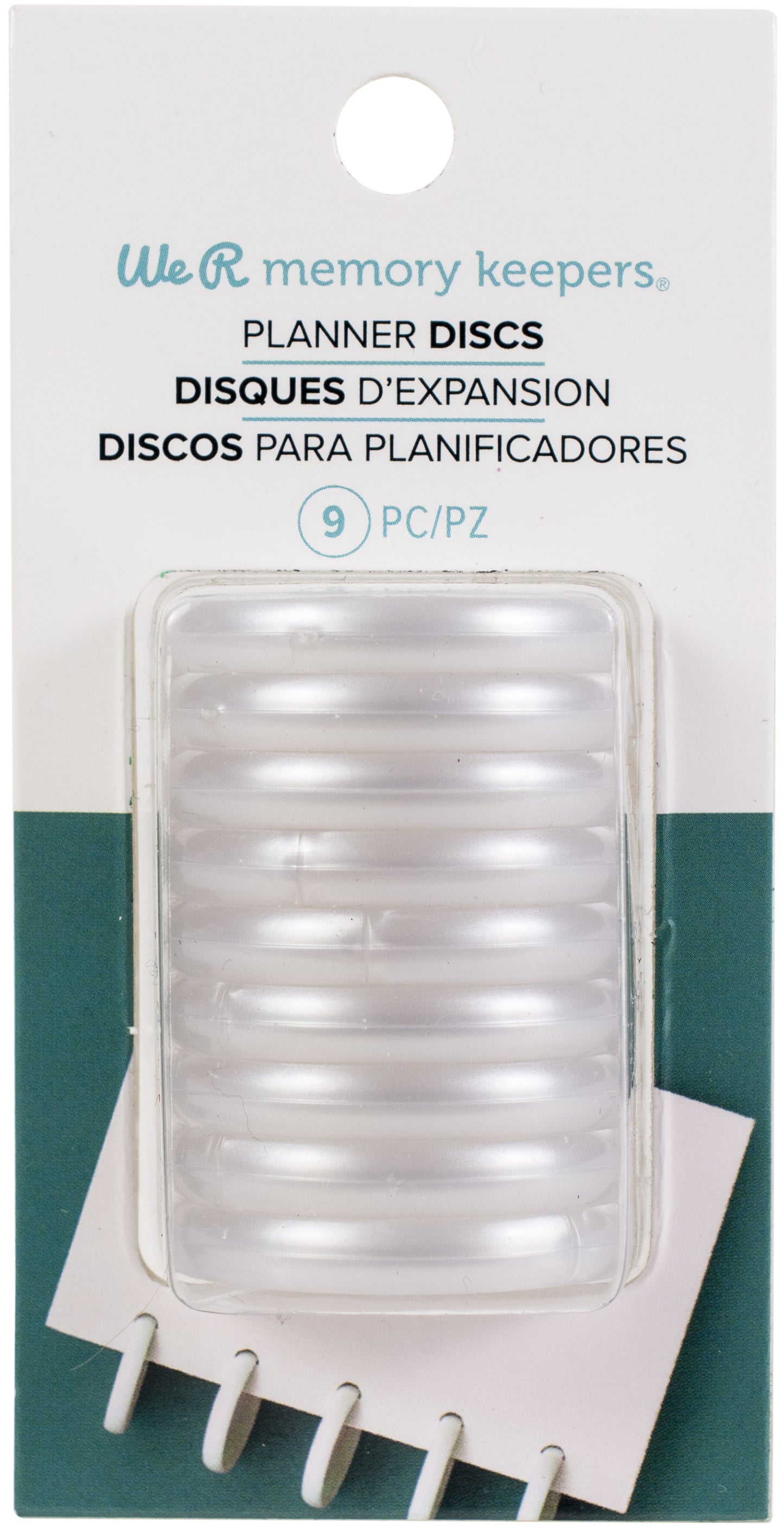 Crop-A-Dile Power Punch Planner Discs 9/Pkg-Pearl