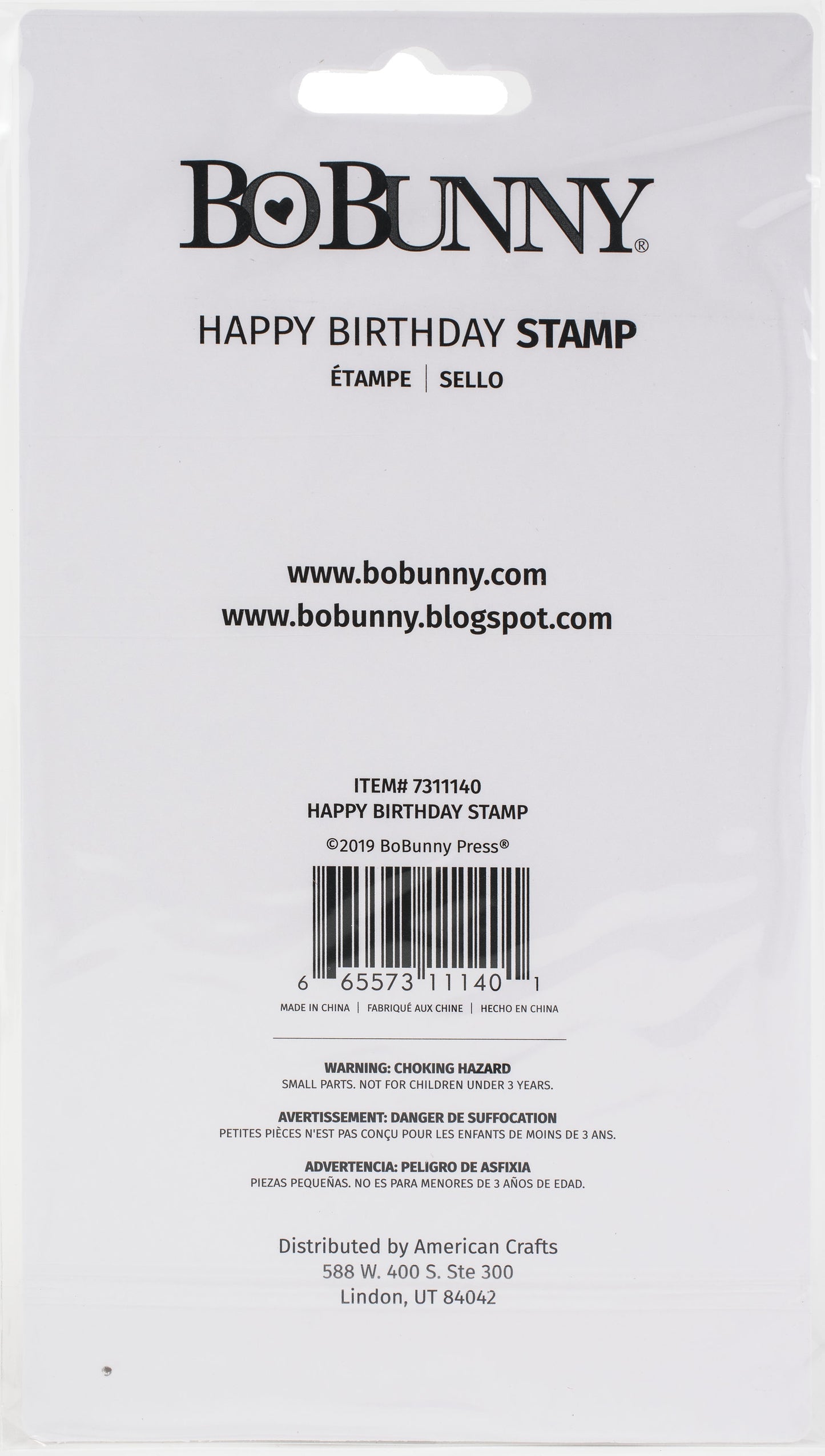 BoBunny Clear Stamps 4"X6"-Happy Birthday
