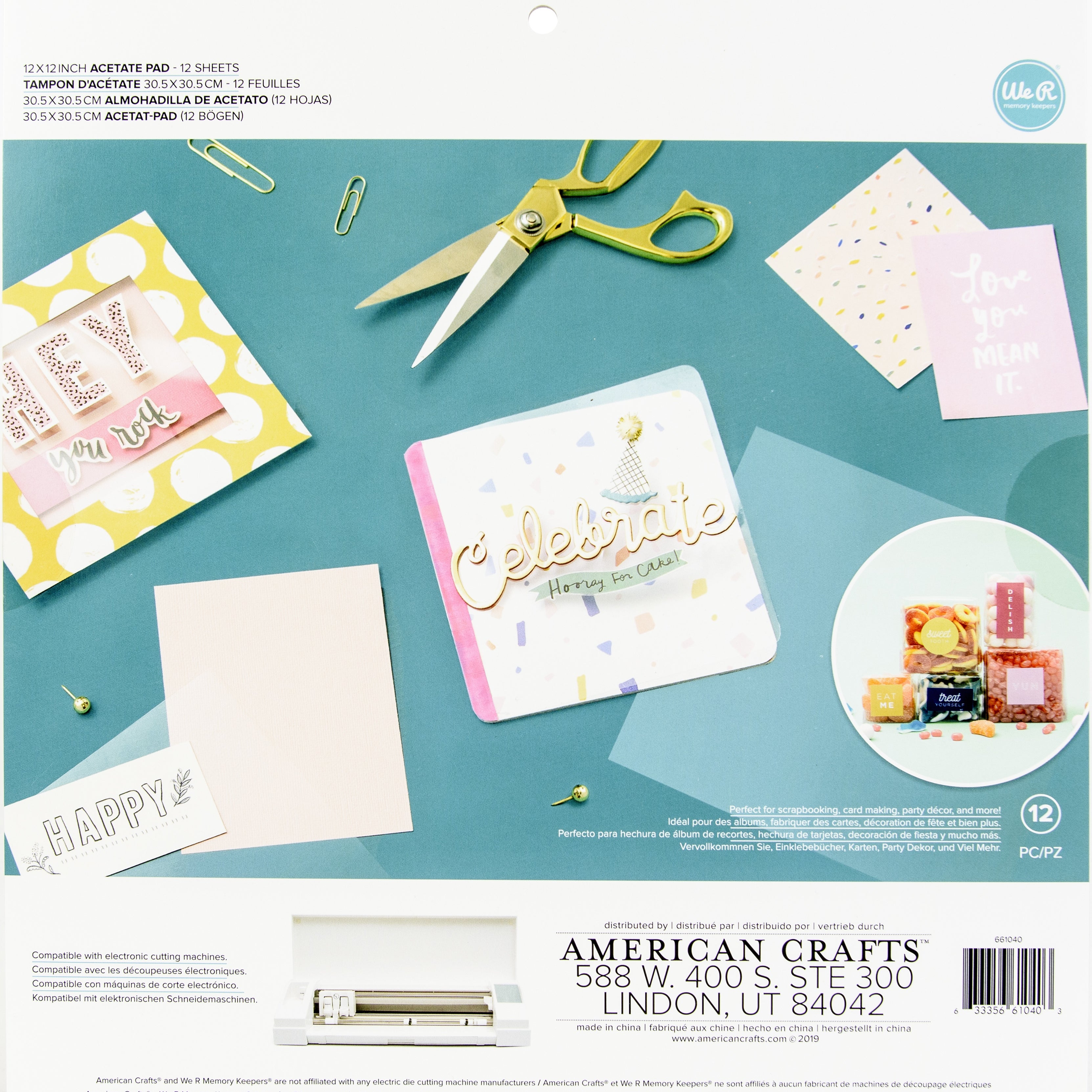 We R Acetate Pack 12"X12" 12/Pkg