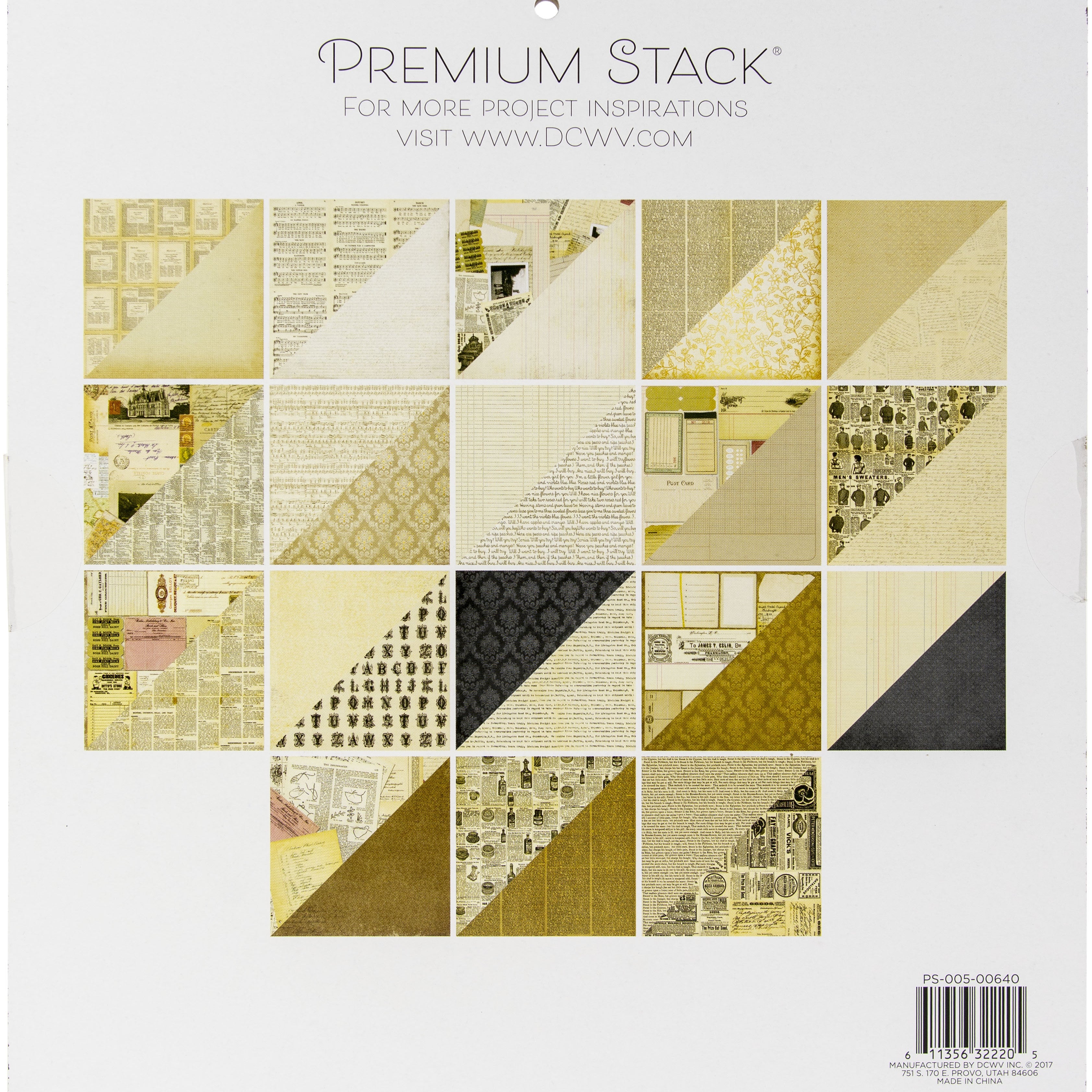 DCWV Double-Sided 12x12" Cardstock Stack - Vintage Memories