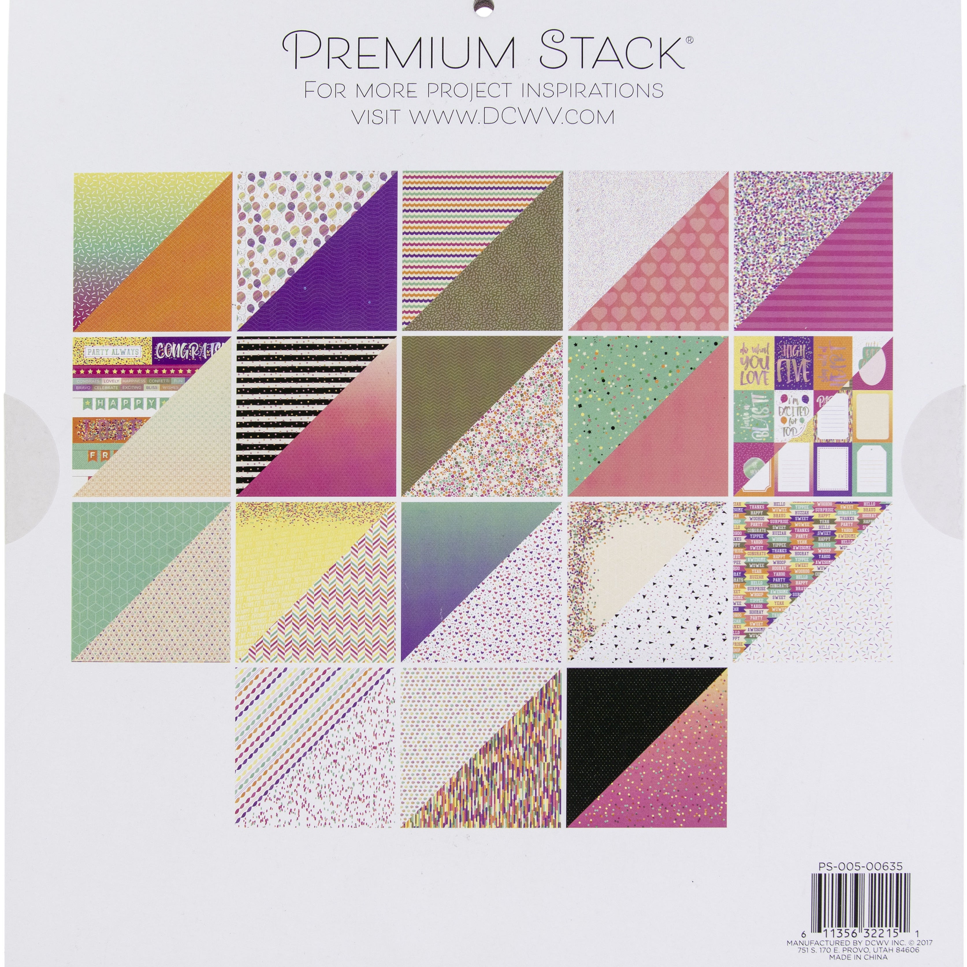 DCWV Double-Sided Cardstock Stack 12x12" 36/Pkg-Confetti