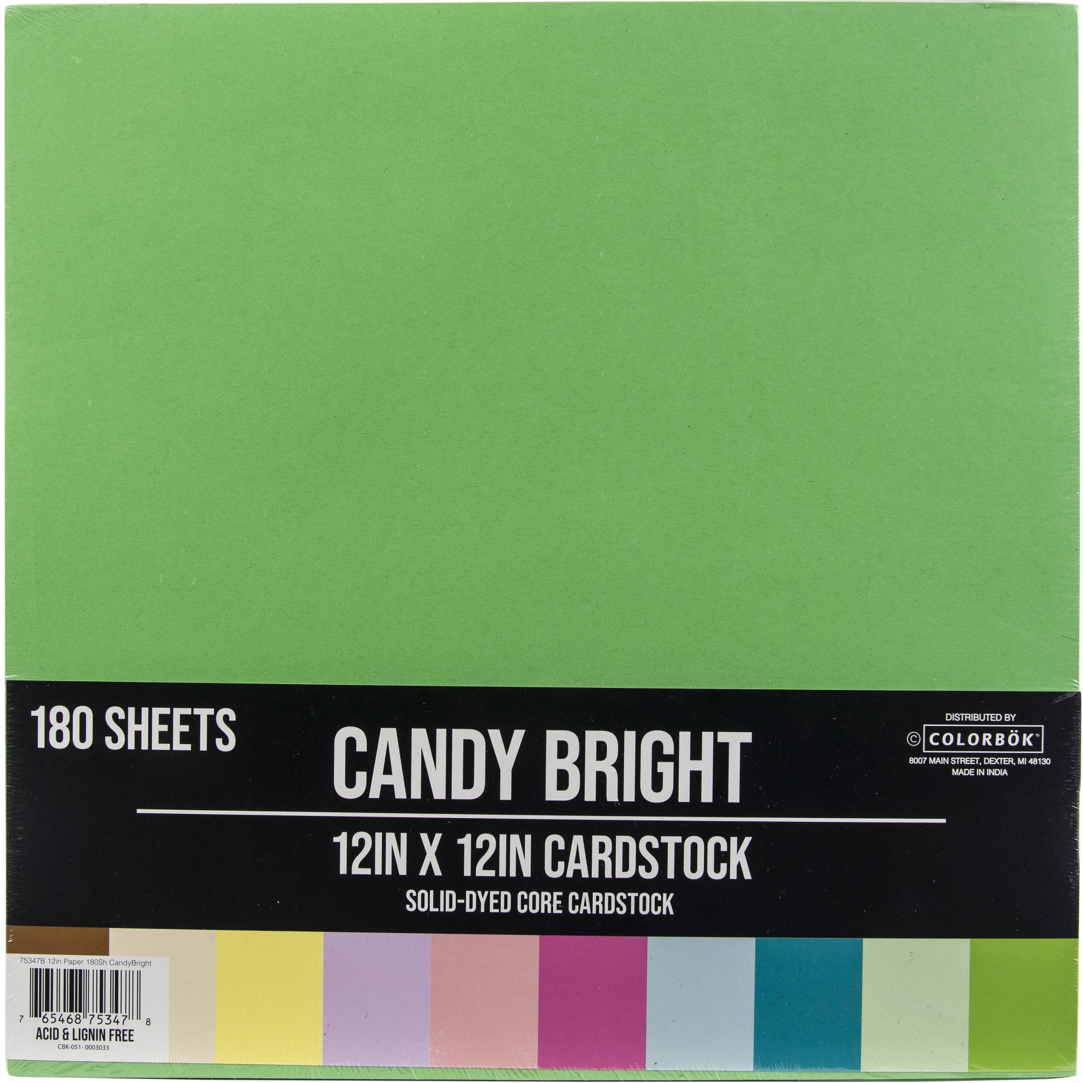Colorbok Candy Bright 12x12" Cardstock Pad