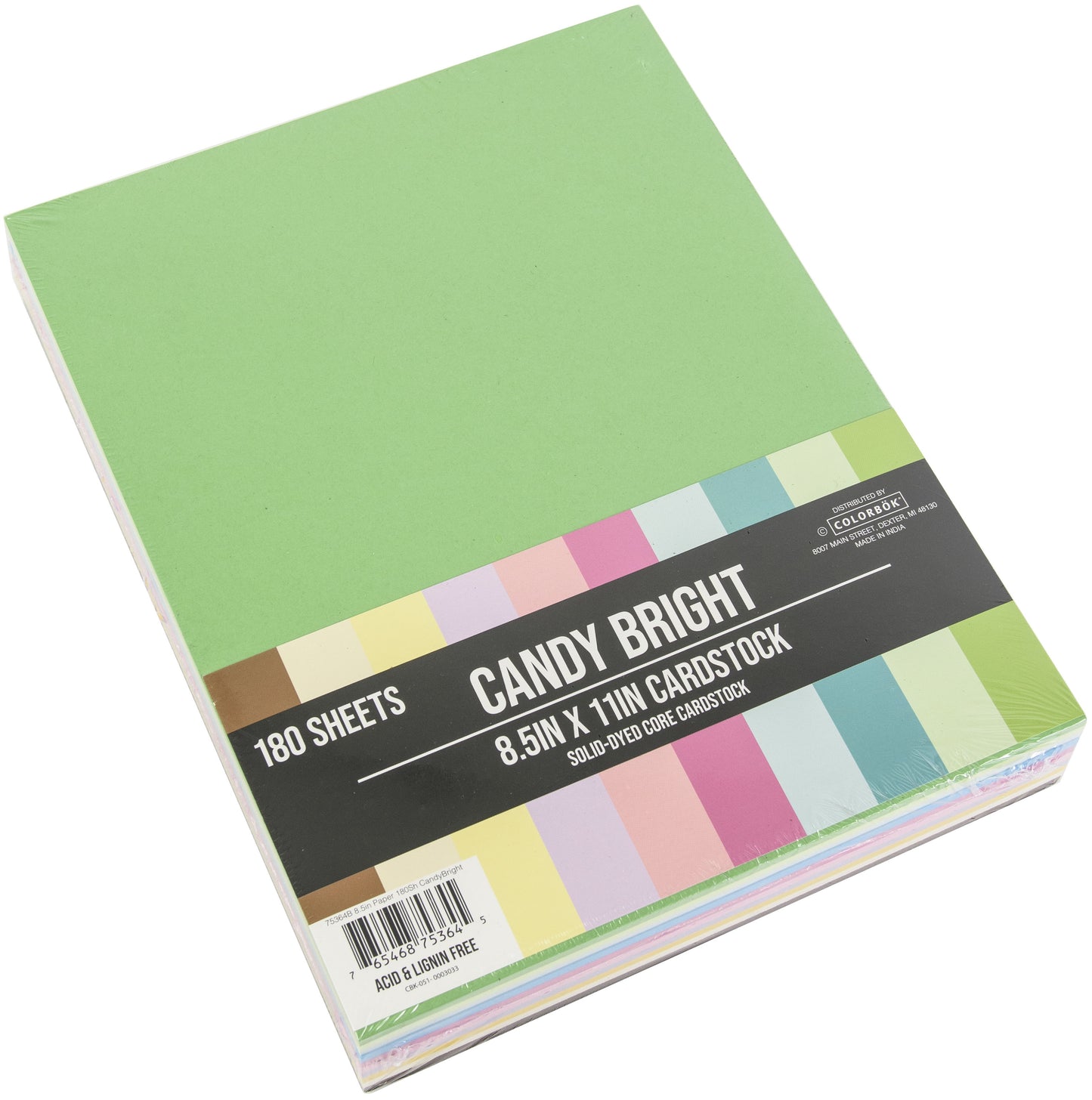 Colorbok Paper 8.5"X11" 180/Pkg-Candy Bright
