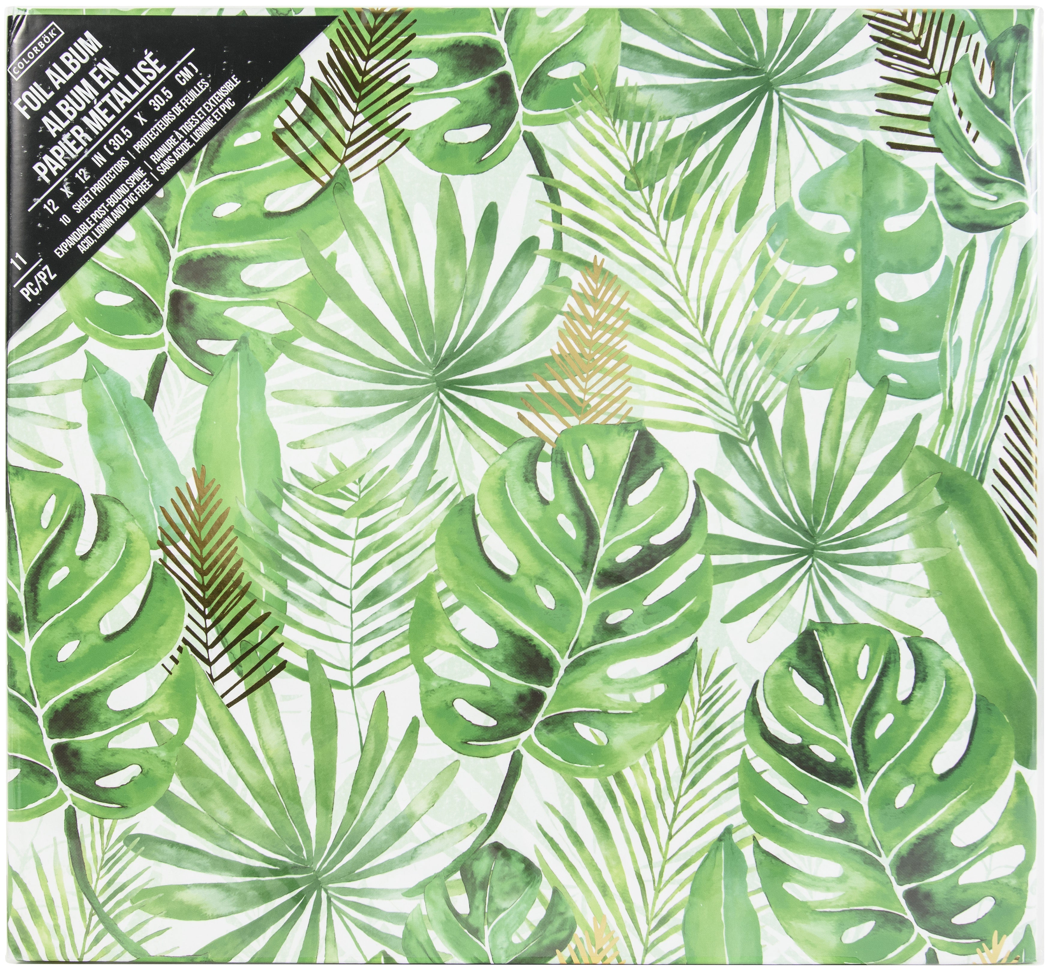Colorbok Album 12"x12"-Foil Palms
