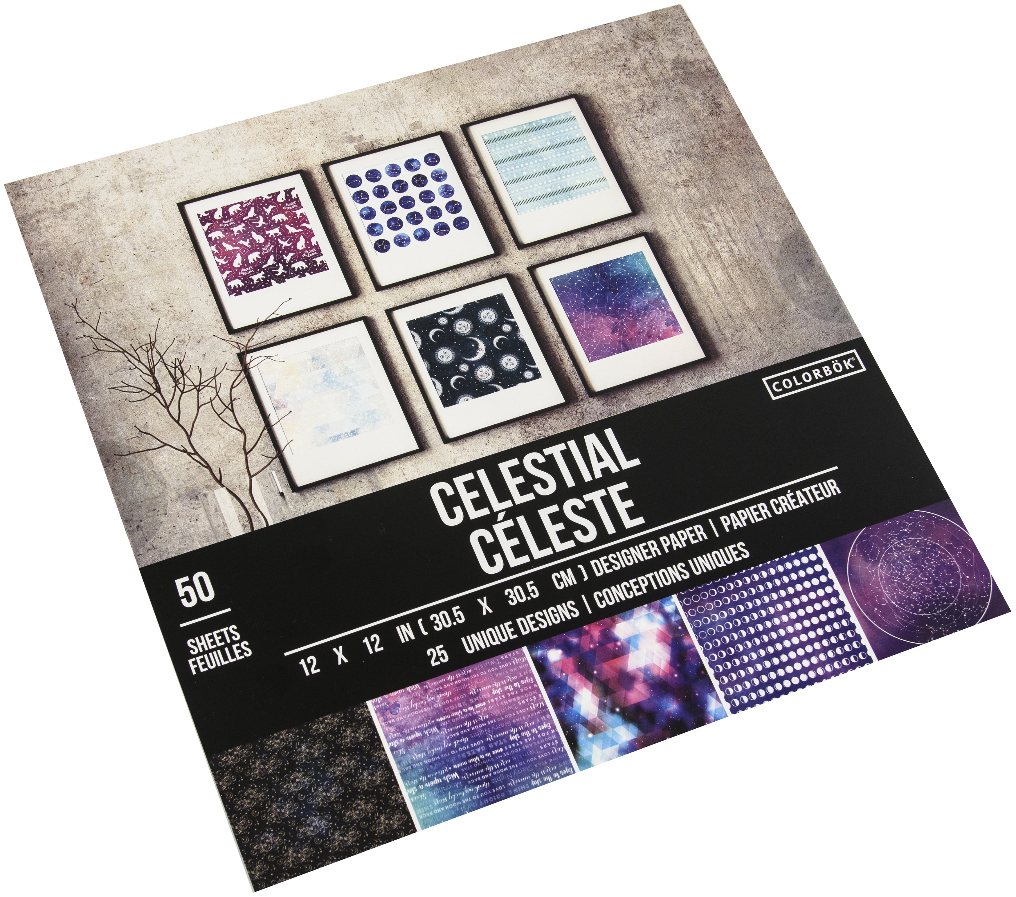 Colorbok Designer Celestial 12x12" Patterned Paper Pack