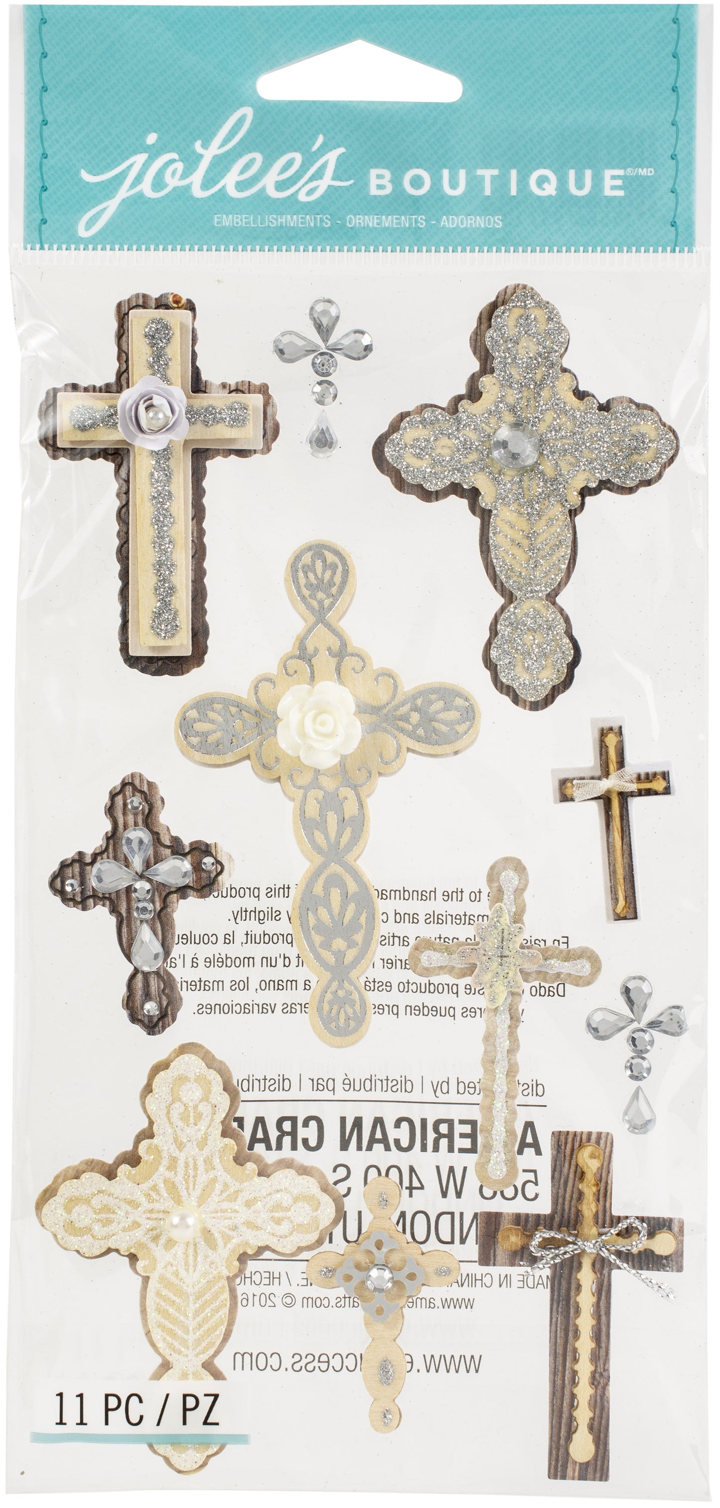 Jolee's Boutique Themed Embellishments-Inspirational Crosses