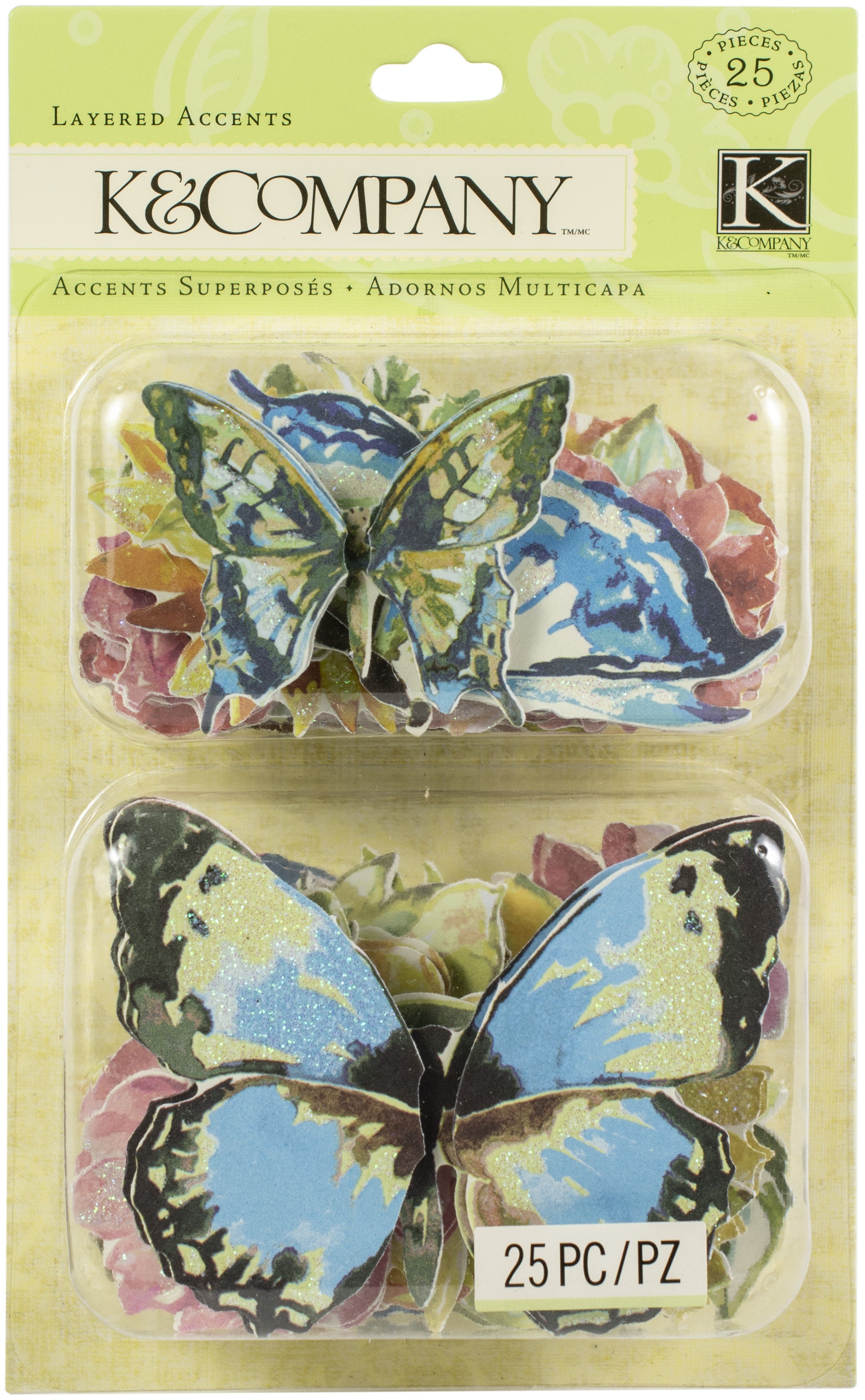 Watercolor Layered Accents 2/Pkg-Floral