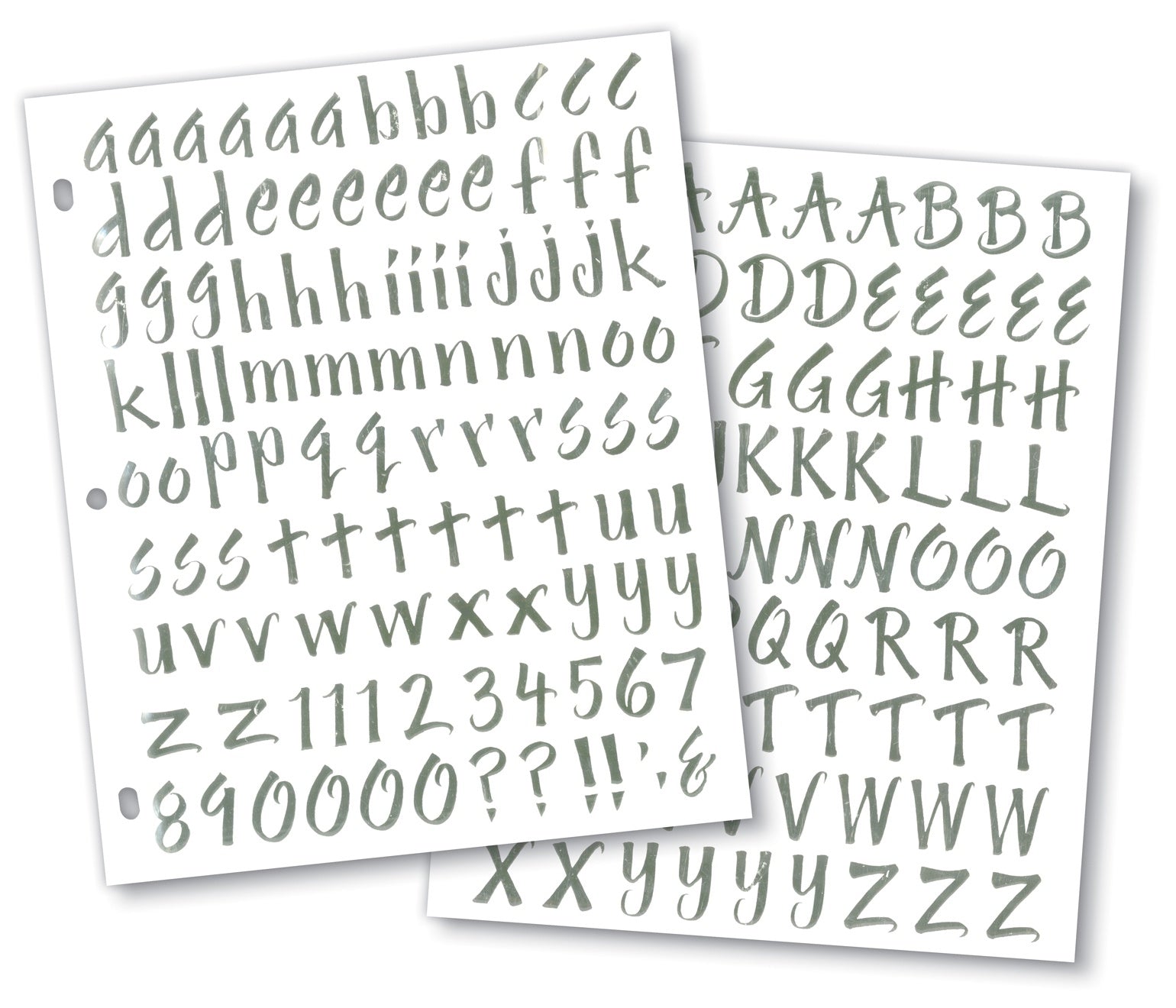 Sticko Alphabet Stickers-Silver Foil