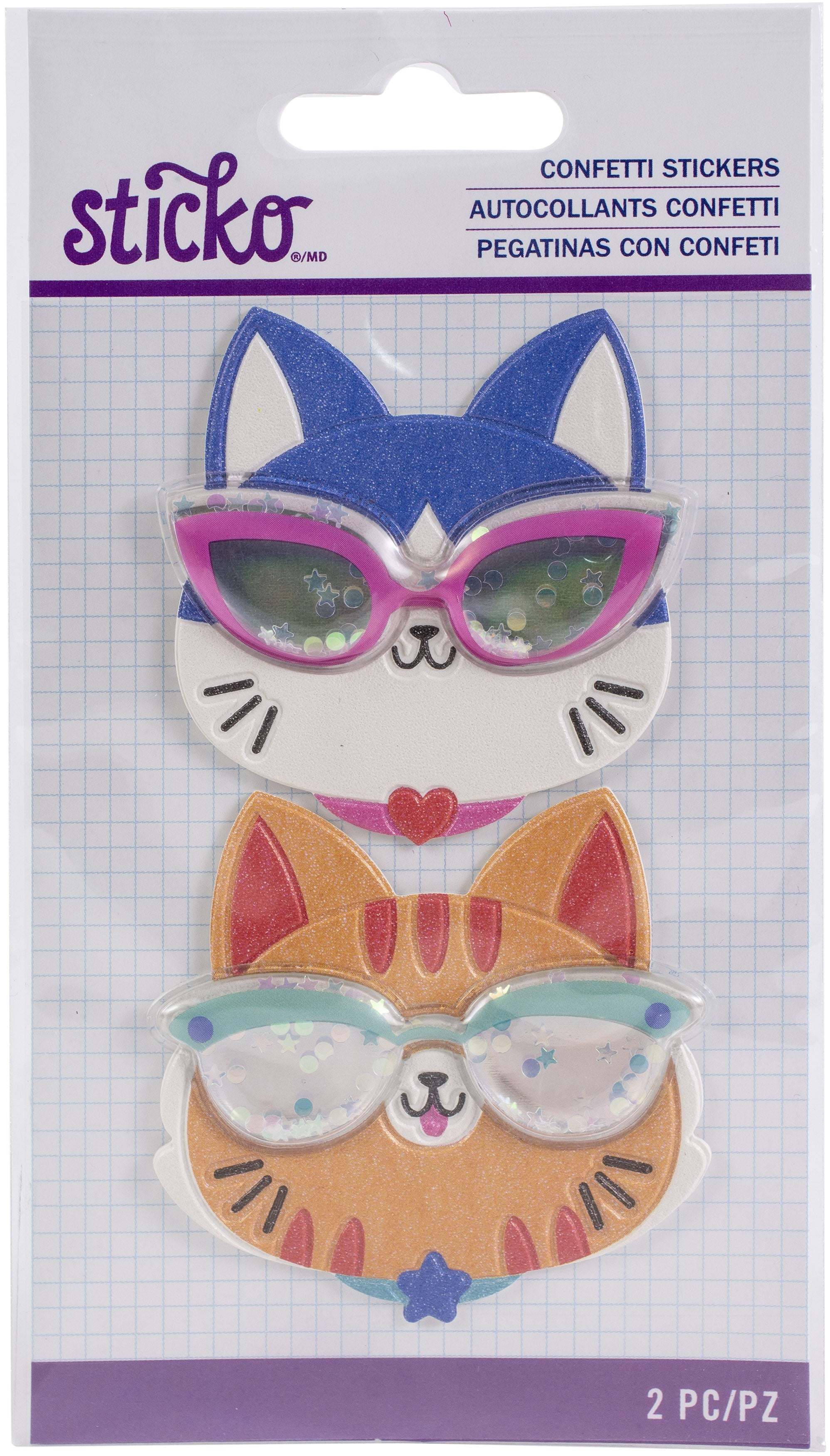 Sticko Stickers-Cat Glasses