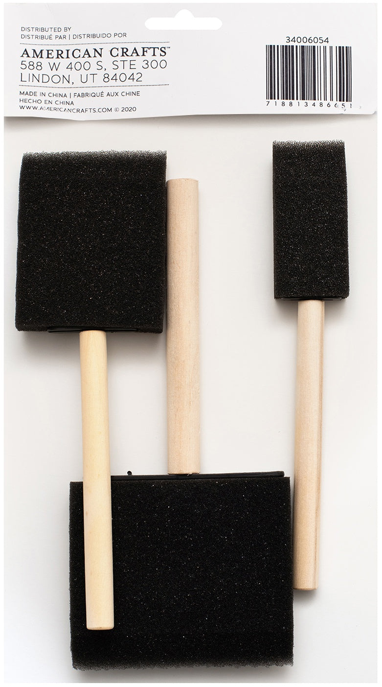 Foam Sponge Brush Set of 3 – Art Academy Direct