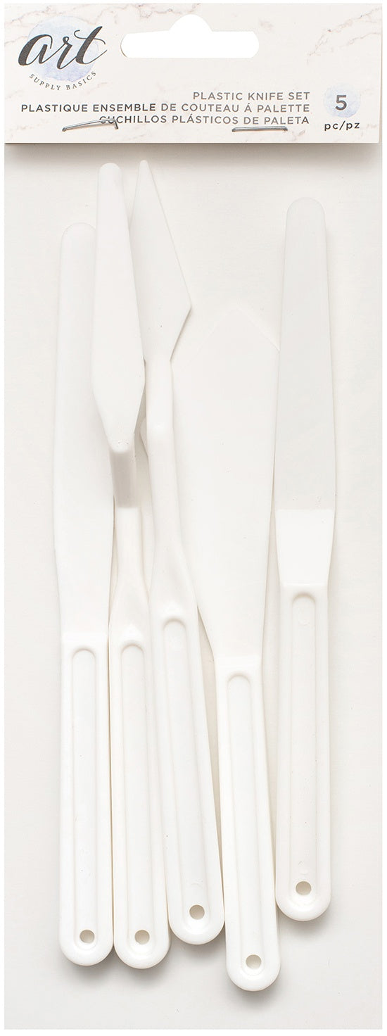 Art Supply Basics Plastic Paint Knife 5/Pkg
