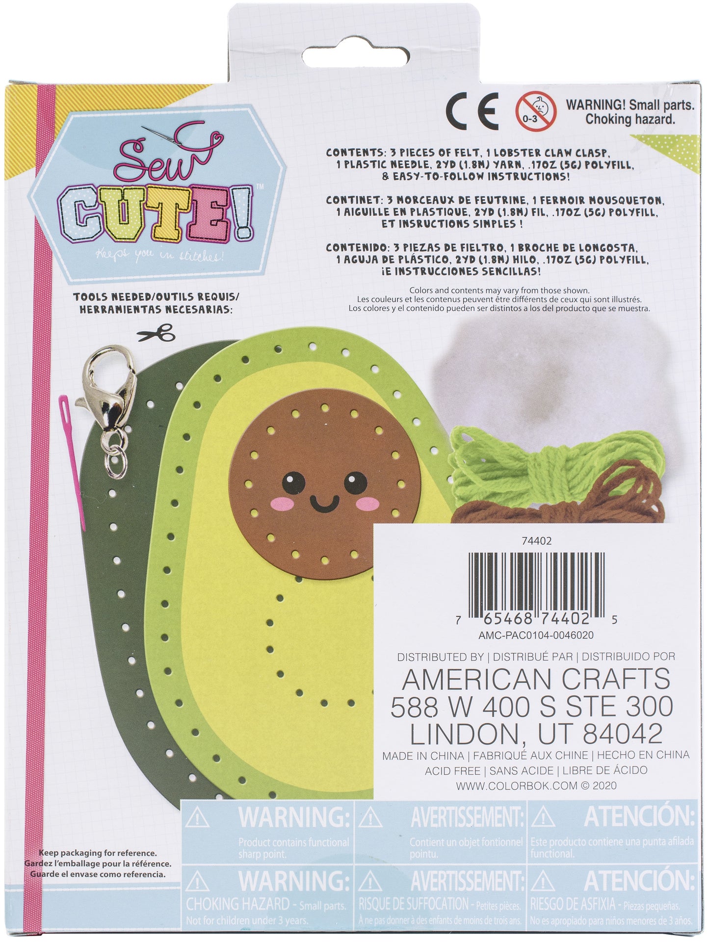 Sew Cute! Needlepoint Kit-Mini Avocado