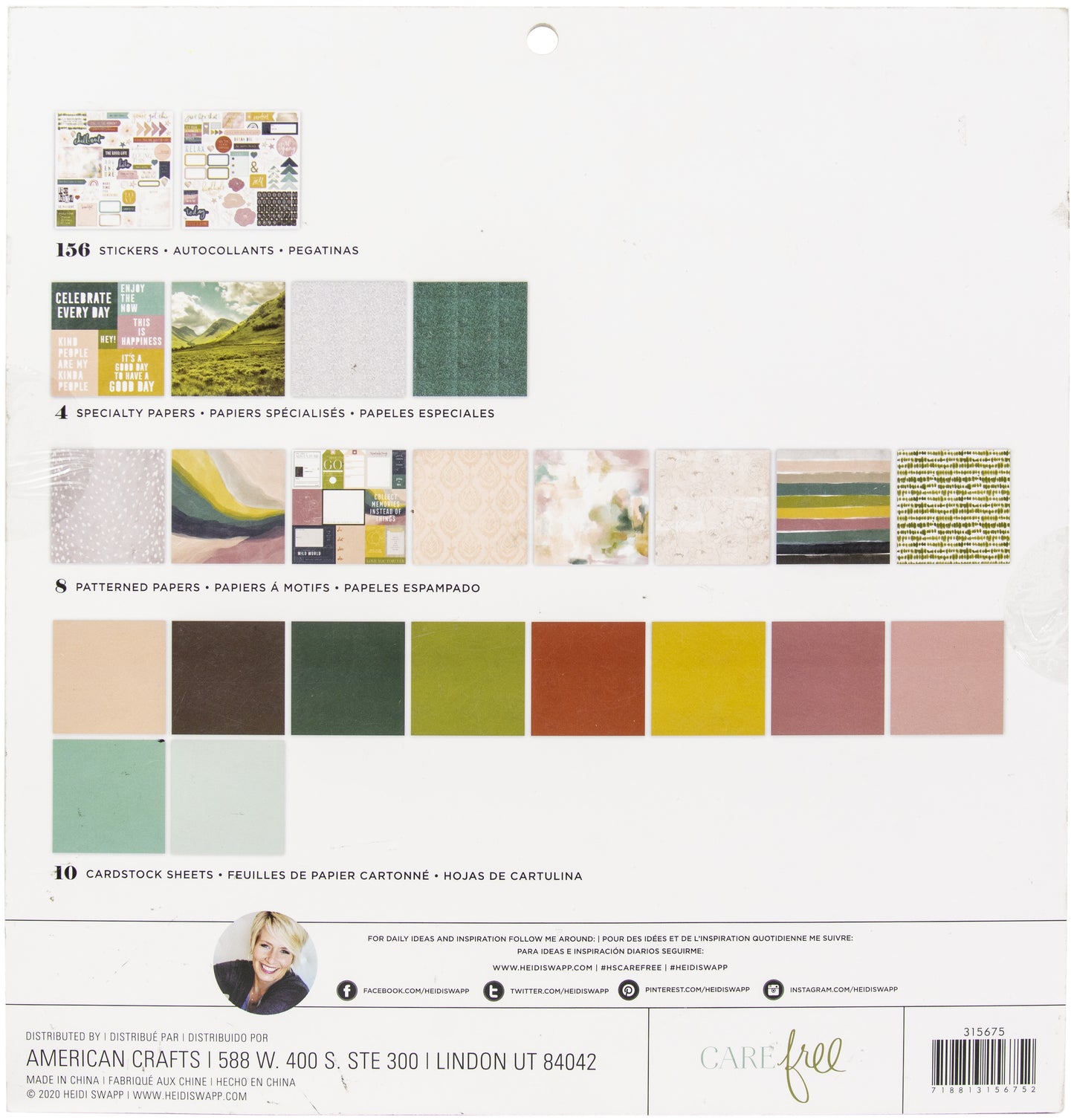 Heidi Swapp Care Free Project Pad 12"X12"-178 Pieces