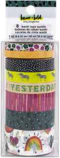 Load image into Gallery viewer, Amy Tan Brave & Bold Washi Tape 8/Pkg
