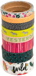 Load image into Gallery viewer, Amy Tan Brave & Bold Washi Tape 8/Pkg
