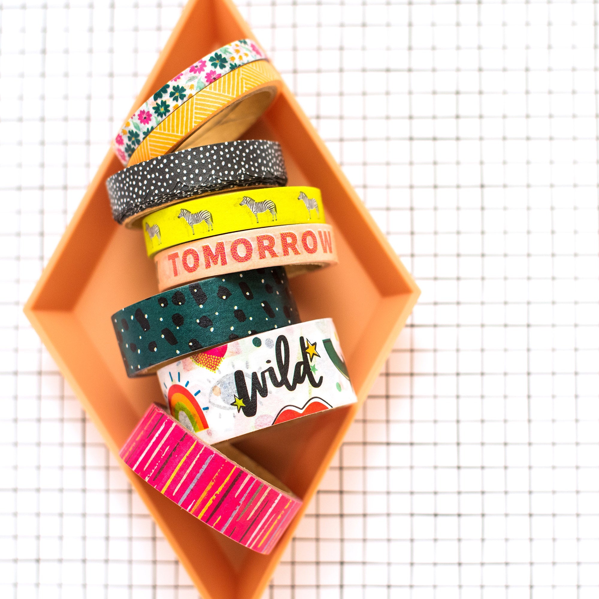 Amy Tan Brave & Bold Washi Tape 8/Pkg