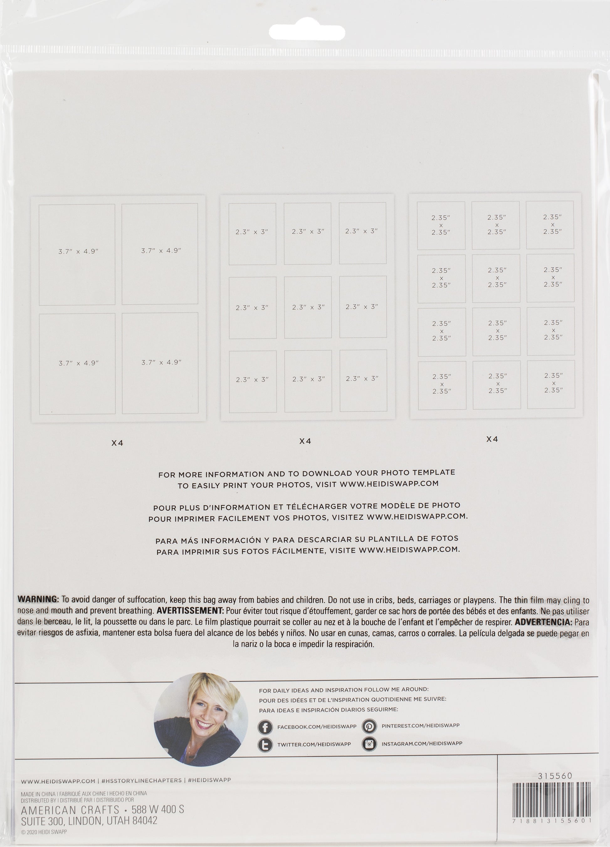 Heidi Swapp Storyline Chapters Photo Paper 8.5X11 12/Pkg-Matte