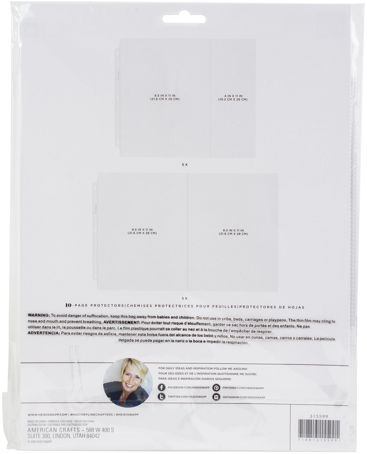 Heidi Swapp Storyline Chapters Page Protectors 10/Pkg-Panorama