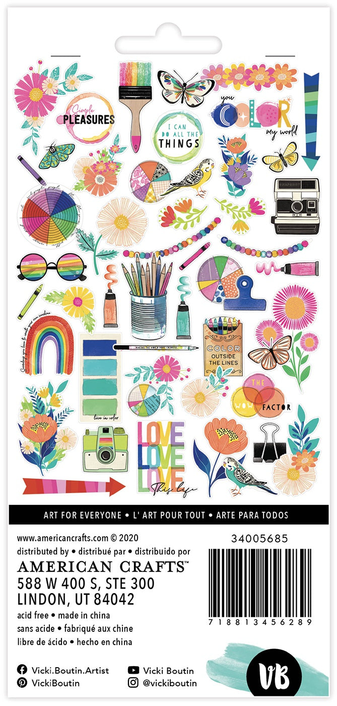 Vicki Boutin Color Study Ephemera Cardstock Die-Cuts-Icons