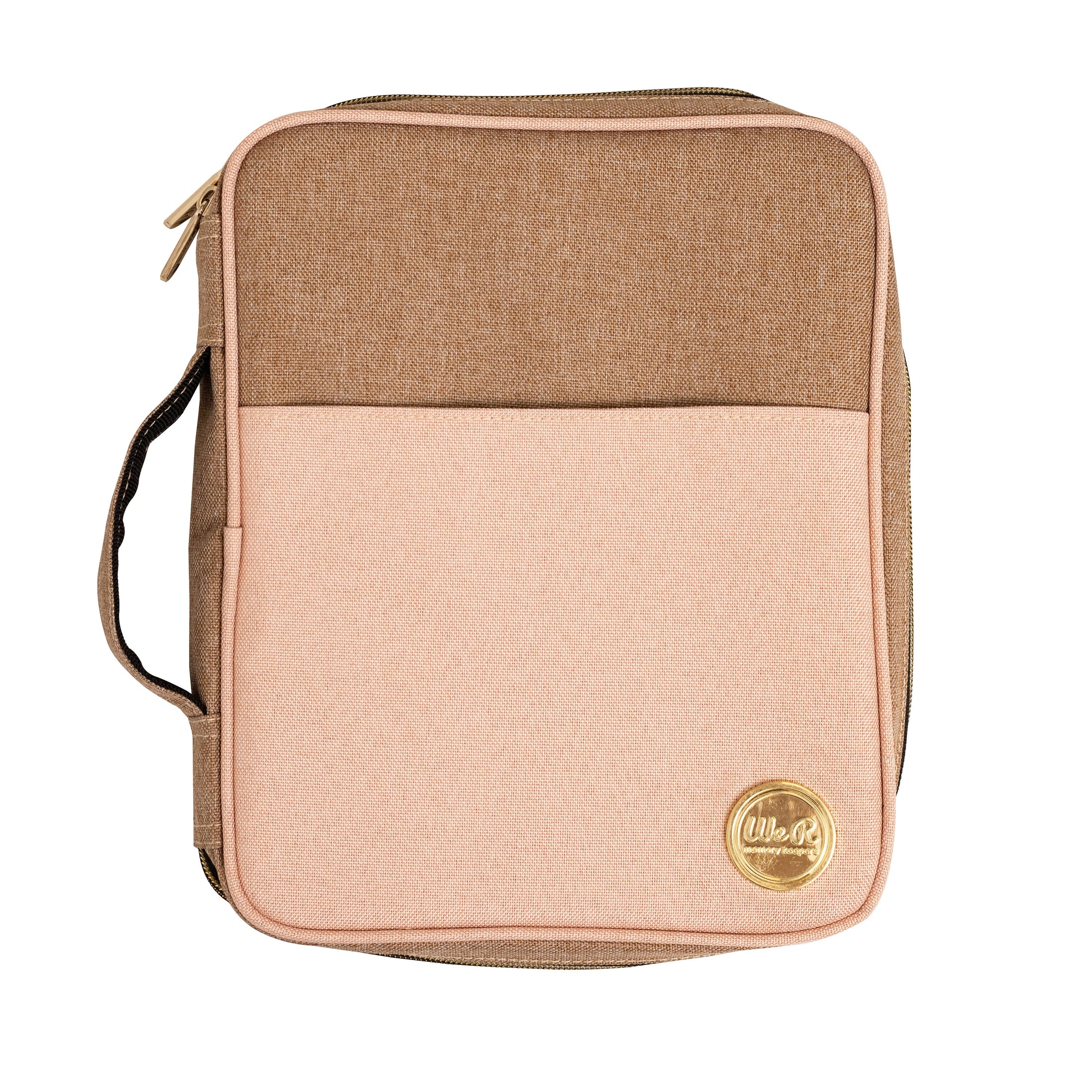 We R Memory Keepers Crafter's Carry Pouch-Taupe & Pink