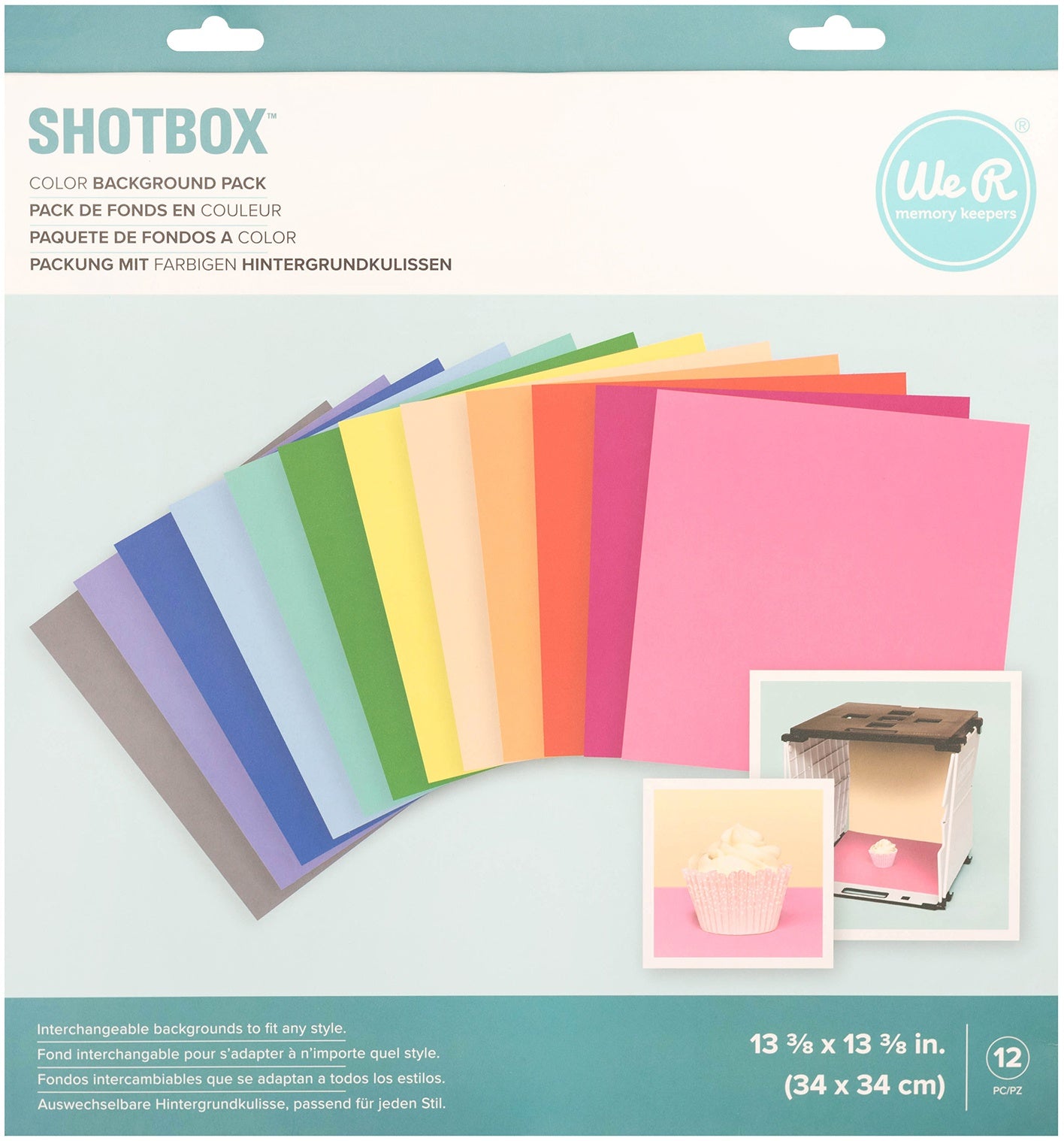 We R Memory Keepers ShotBox Background 12/Sheets-Color