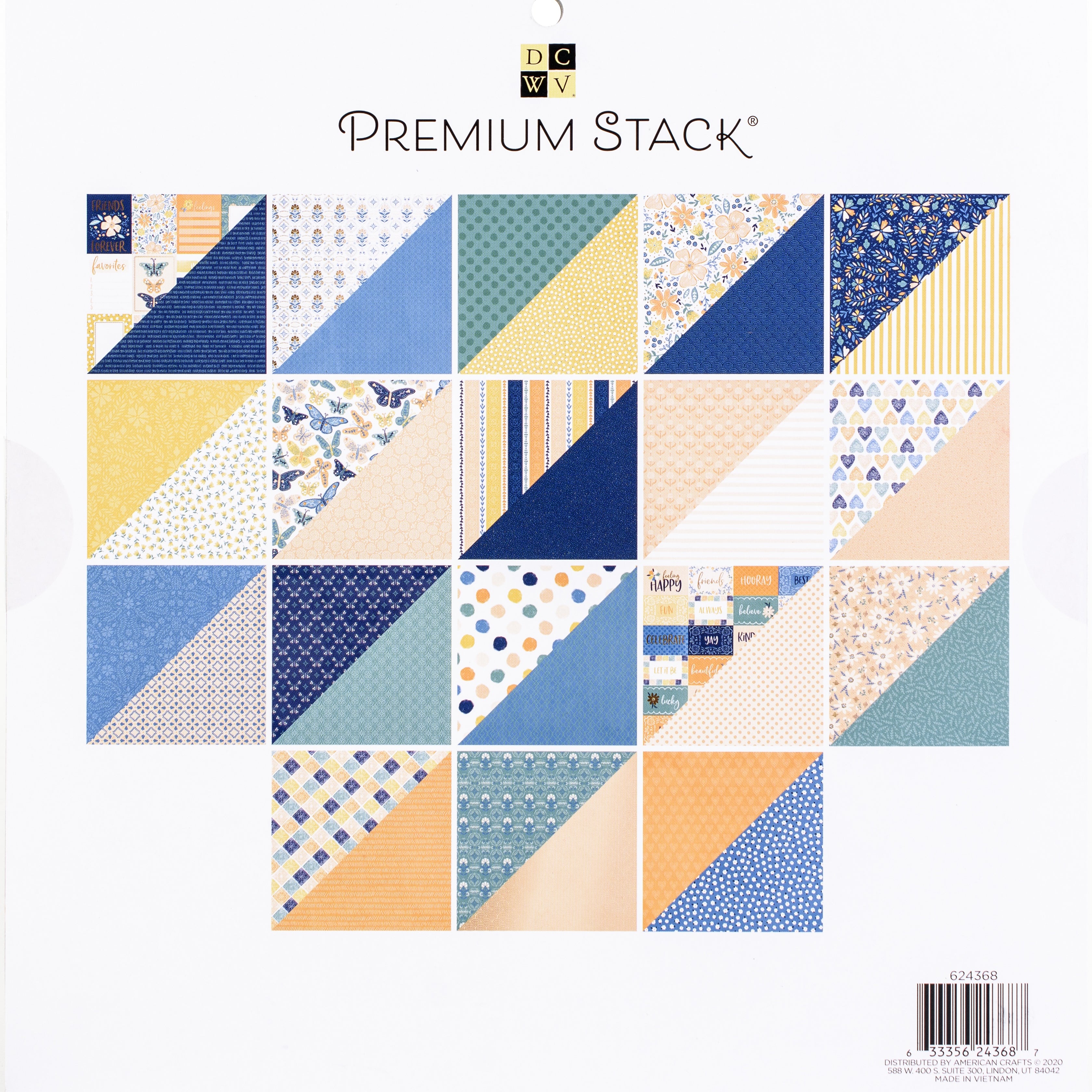 DCWV Double-Sided 12x12" Cardstock Stack - Arcadia, with Copper Foil