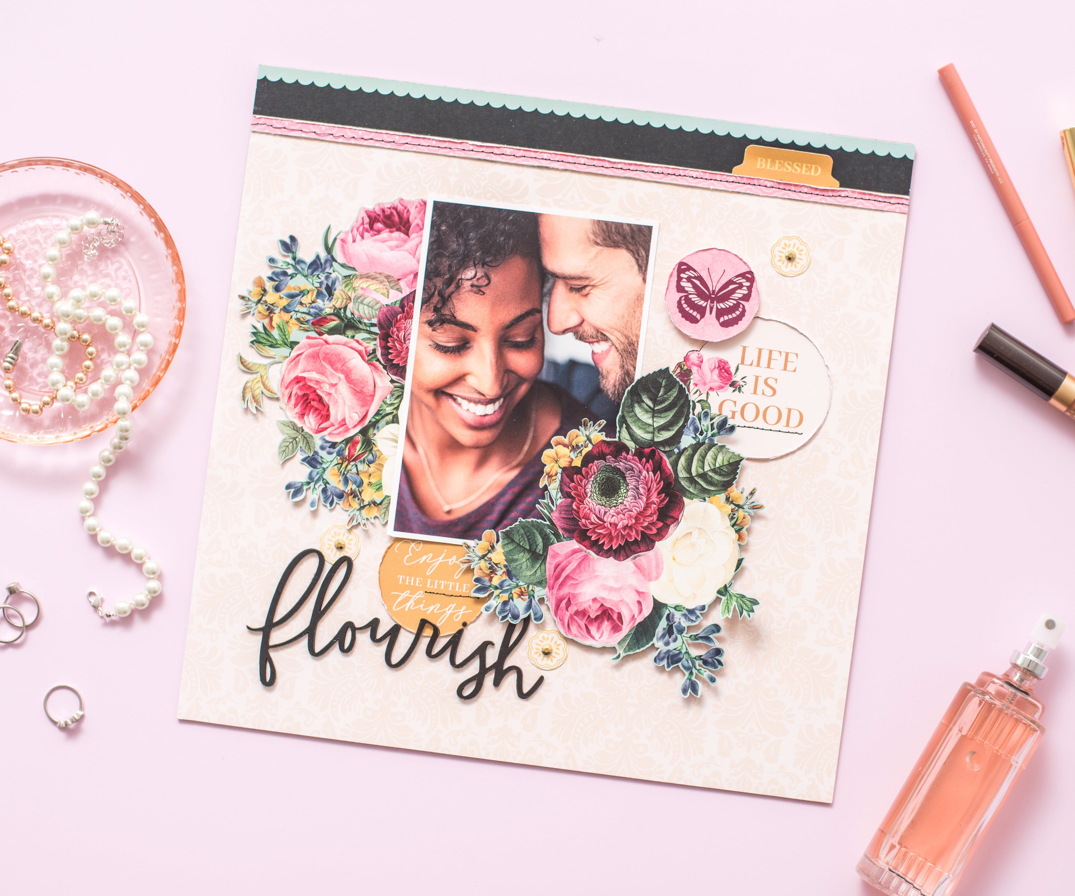DCWV Floral Couture Double-Sided 12x12" Cardstock Stack
