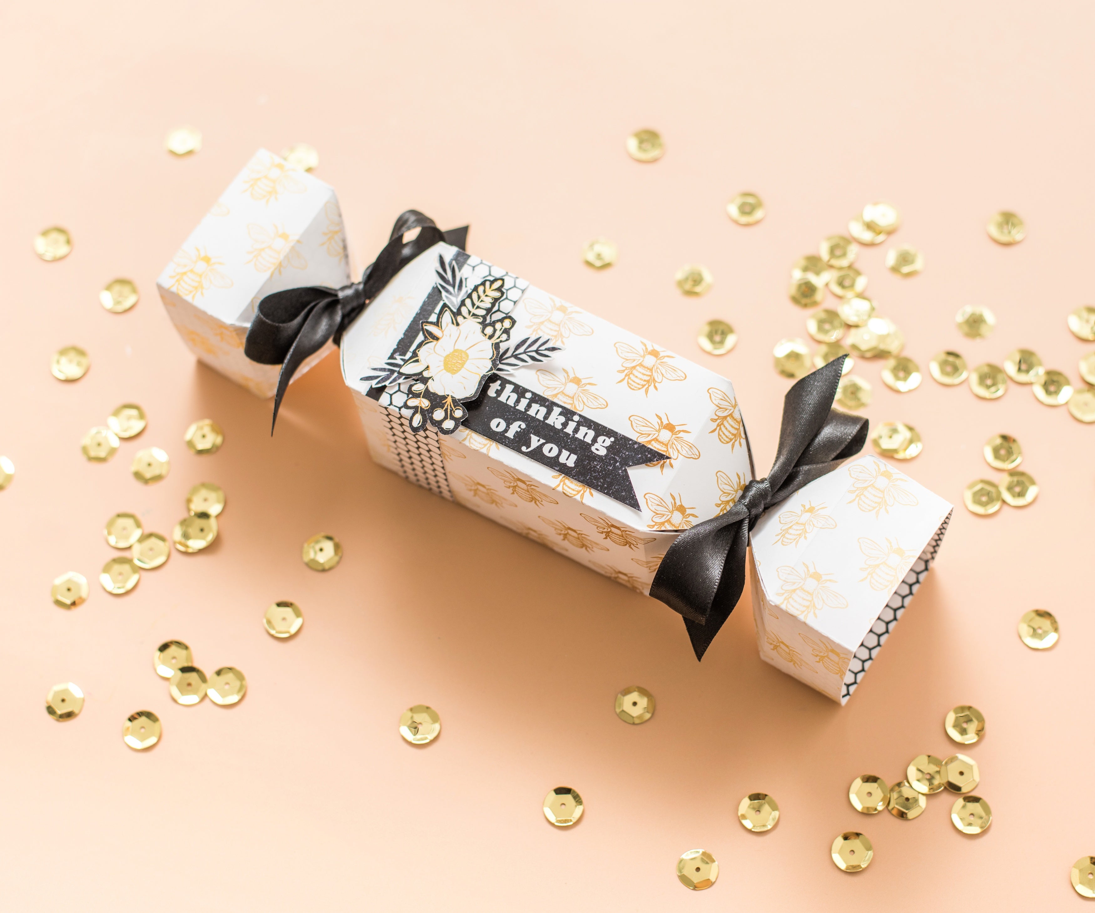 DCWV Double-Sided 12x12" Cardstock Stack  with Gold Foil - Honey Blossoms