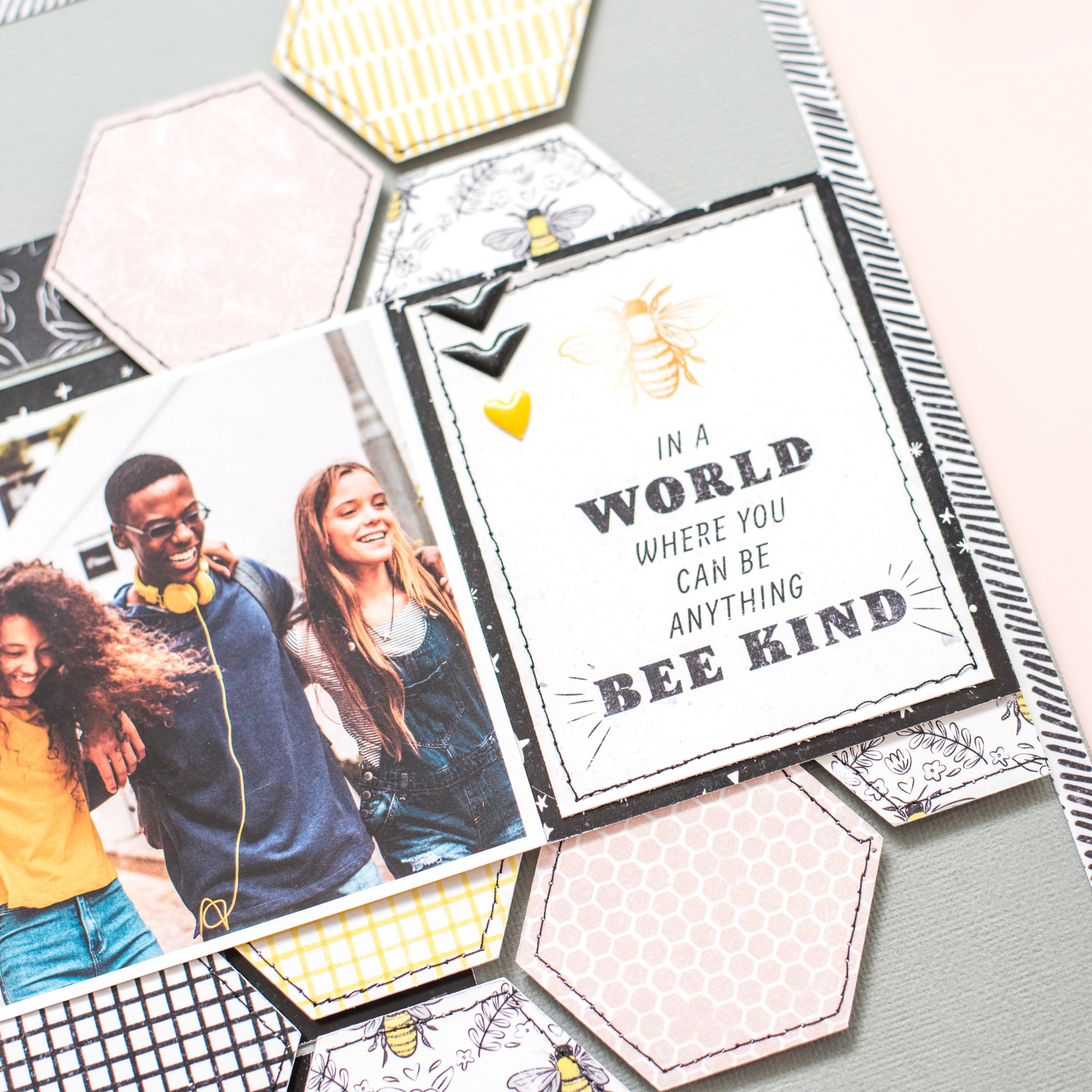 DCWV Double-Sided 12x12" Cardstock Stack  with Gold Foil - Honey Blossoms