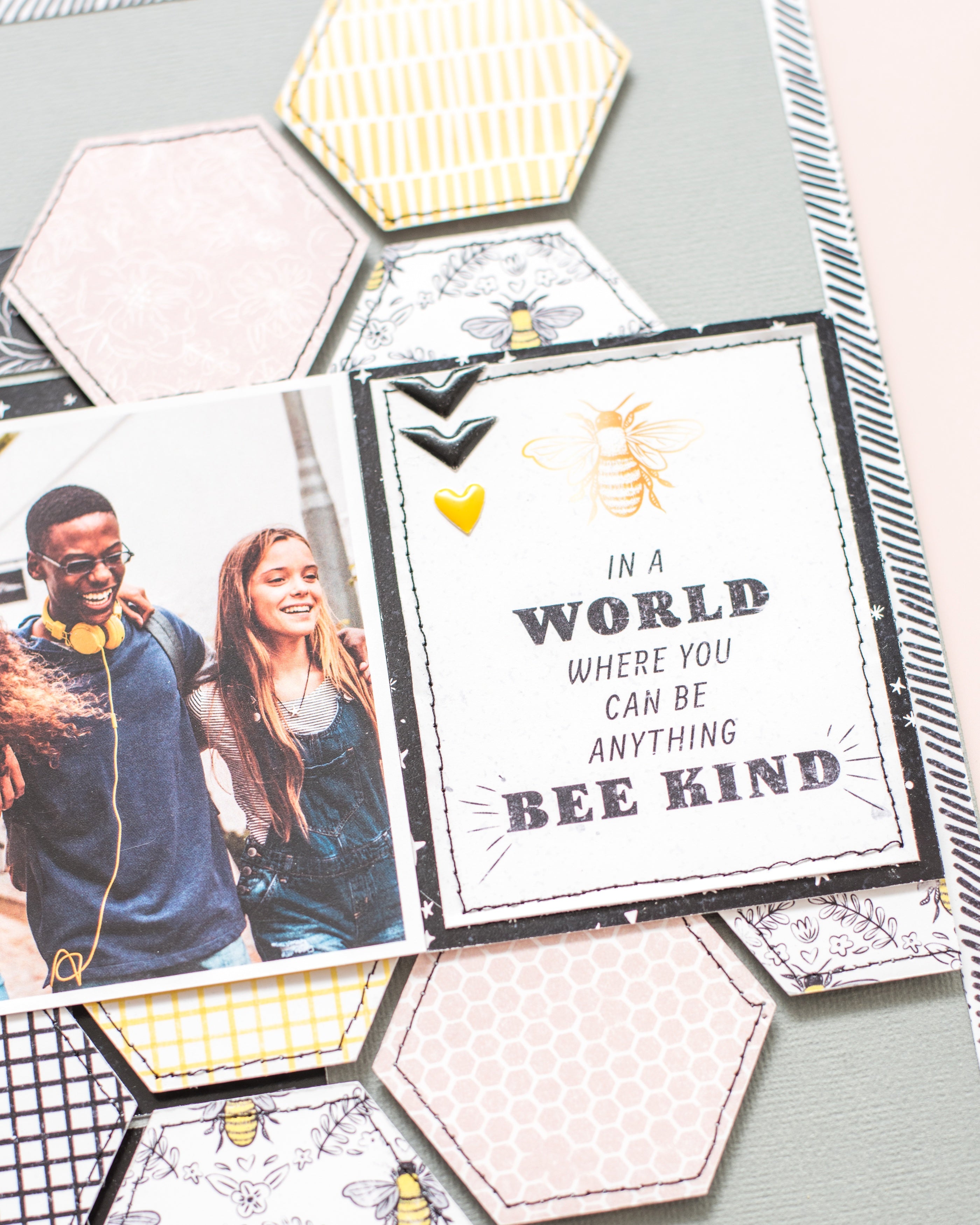 DCWV Double-Sided 12x12" Cardstock Stack  with Gold Foil - Honey Blossoms