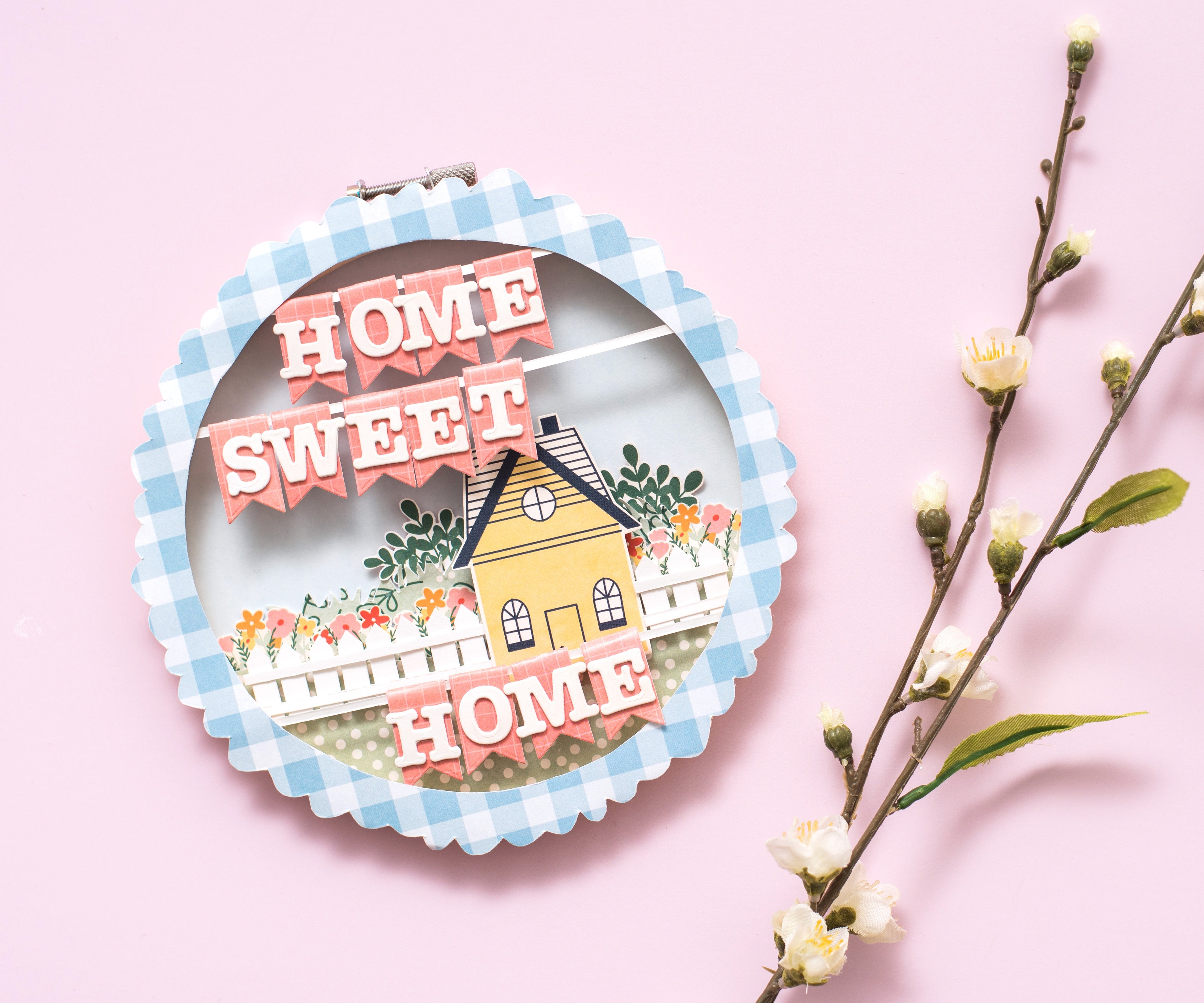 DCWV Double-Sided 12x12" Cardstock Stack - Humble Abode, with Gold Foil