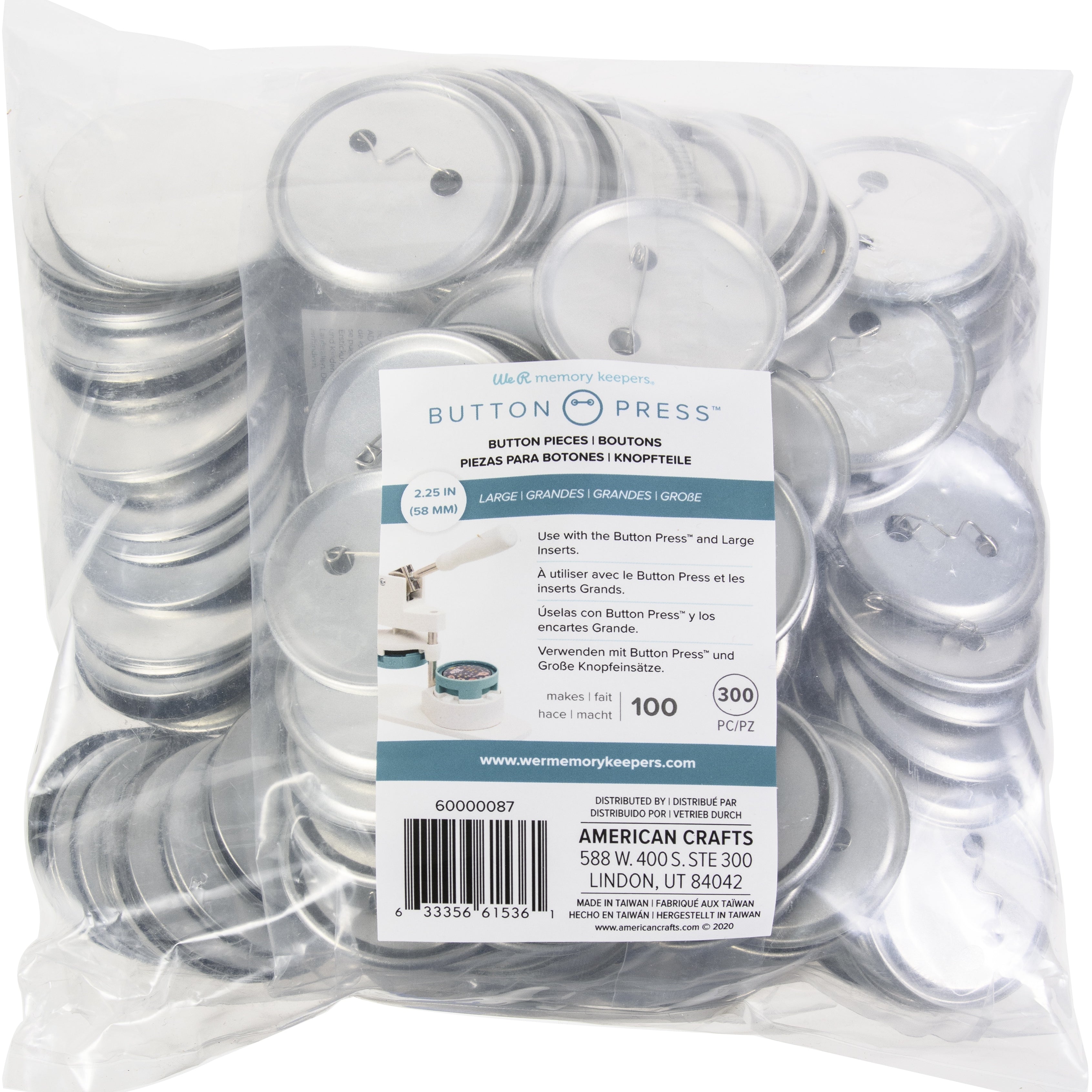We R Memory Keepers Button Press Bulk Refill Packs - 100 pieces